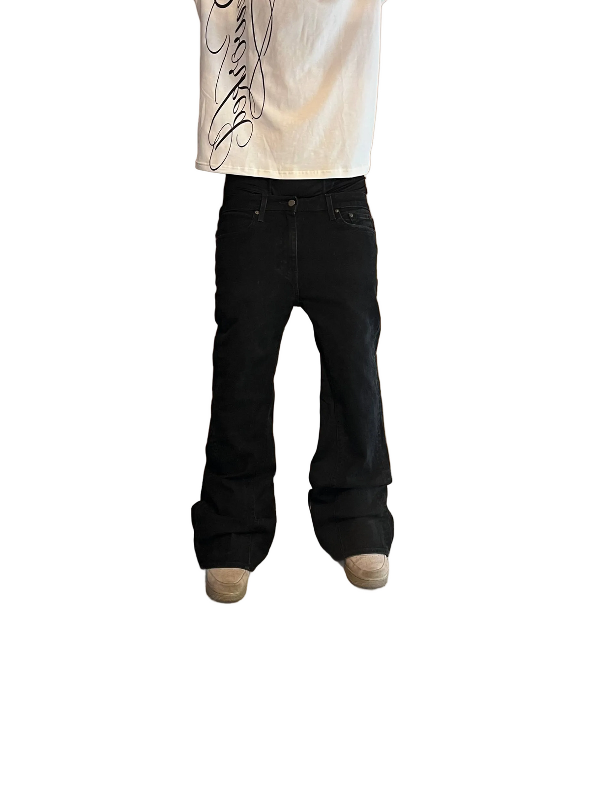 1of1 Black Flared Jeans. Size: 33/32