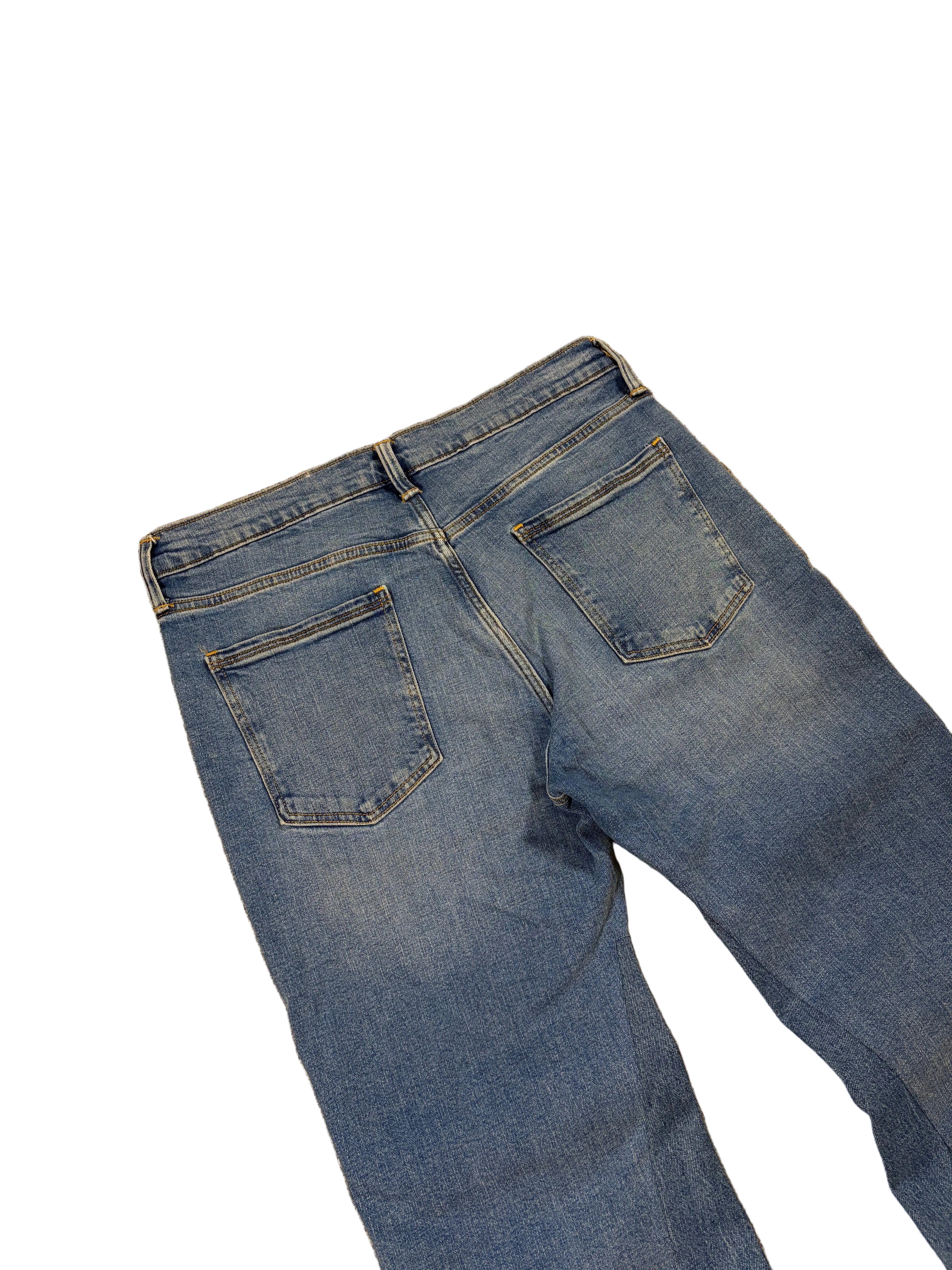 1of1 blue washed bootcut jeans. Size: 32x34