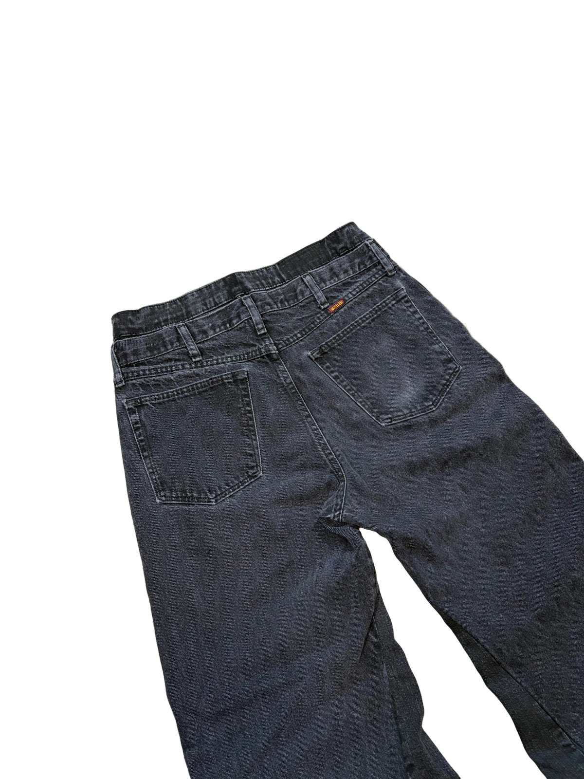 1of1 dark gray double waist baggy jeans. Size: 32x30