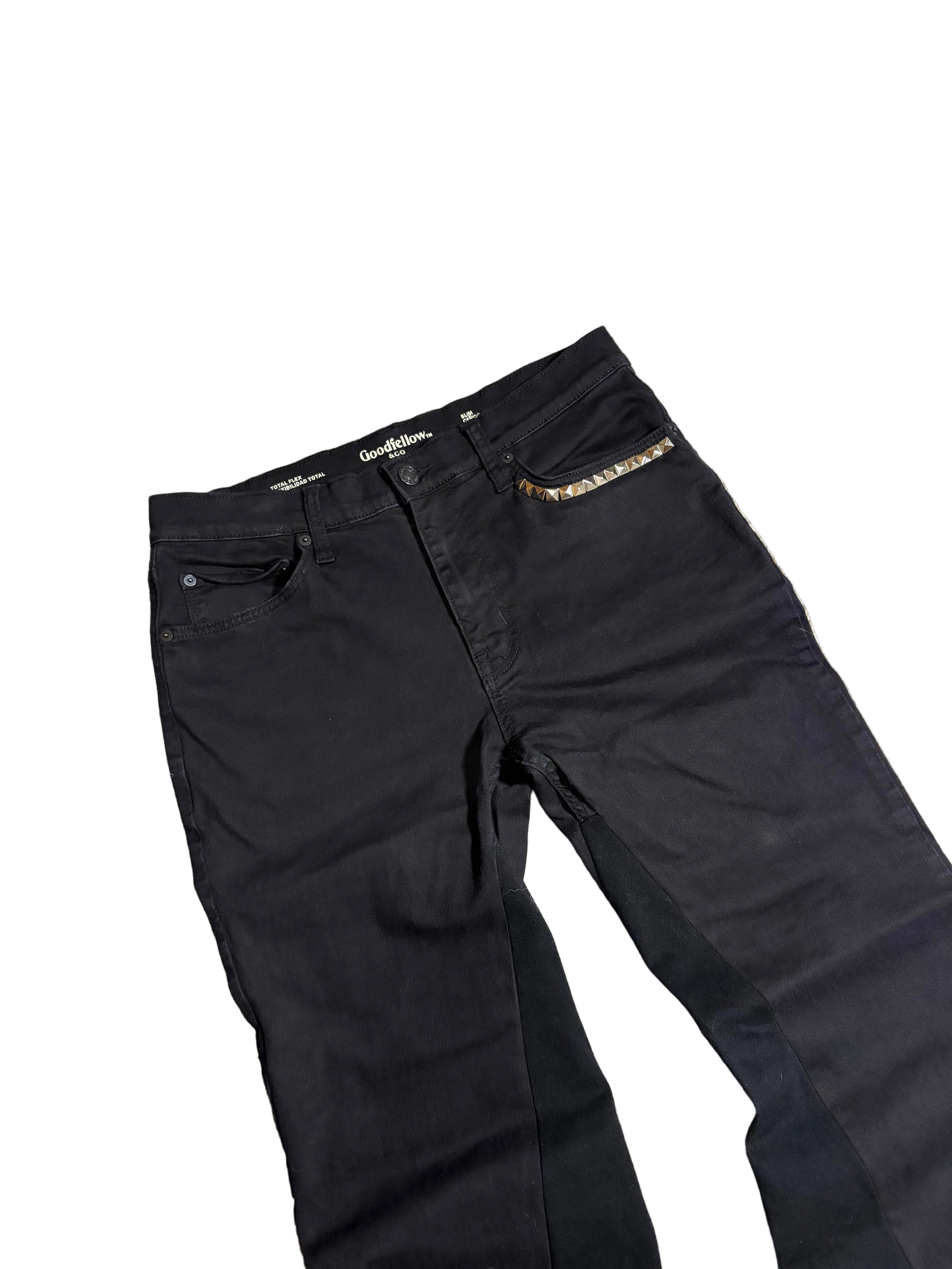 Black flared jeans. Size: 32x32