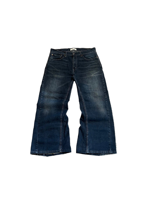 1of1 dark blue reworked jeans. Size: 34/30