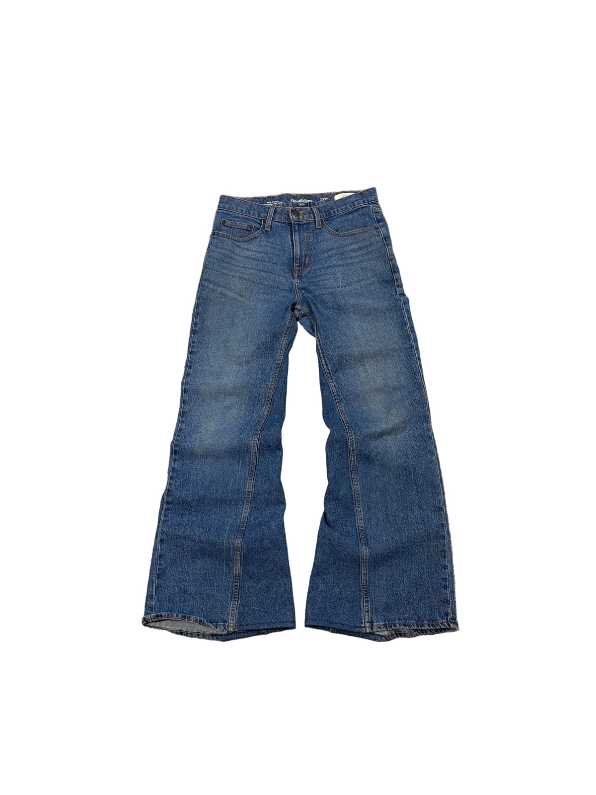 Blue baggy flared jeans. Size: 30x32