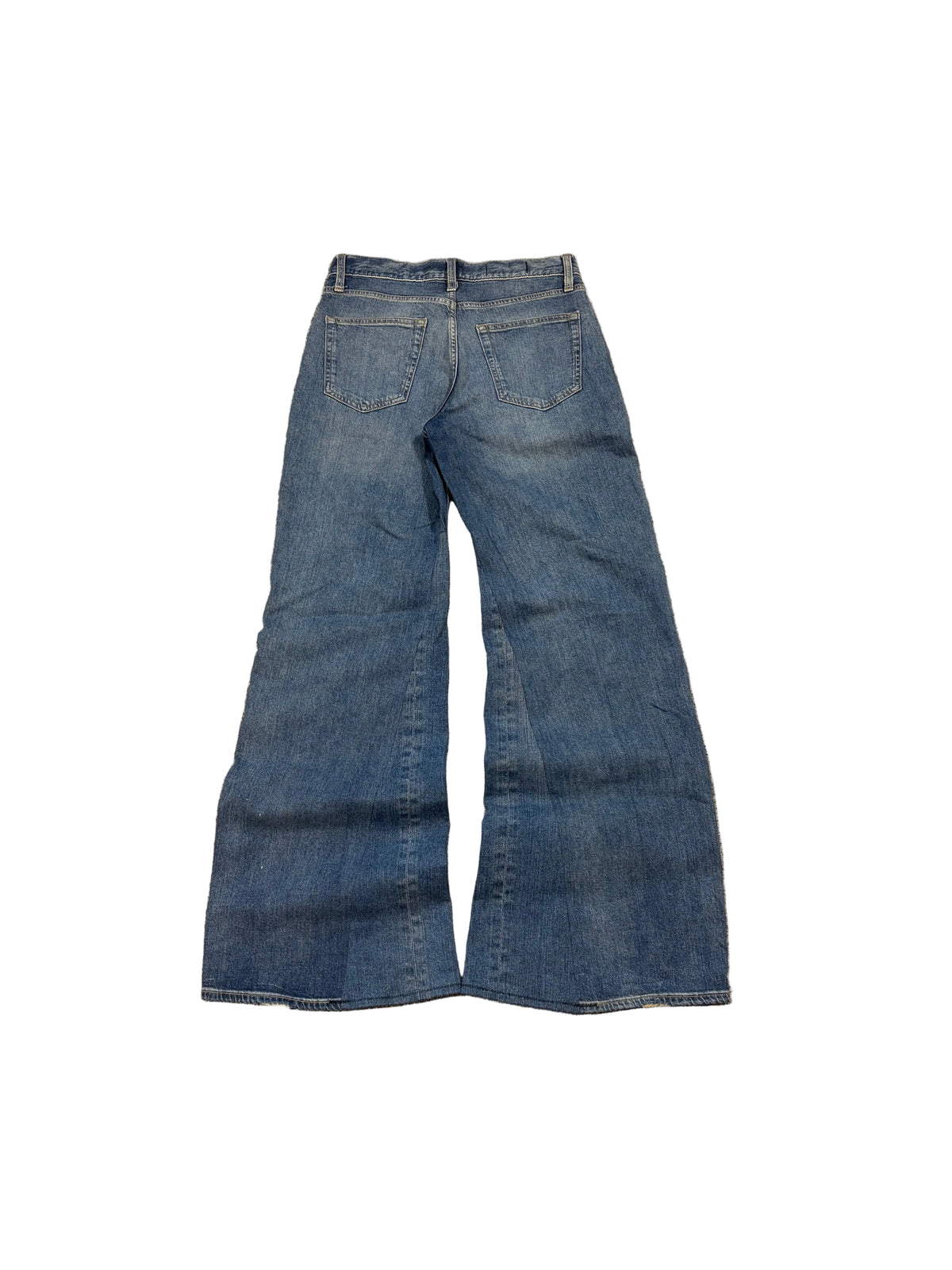 Vintage blue baggy bootcut jeans. Size: 30x36