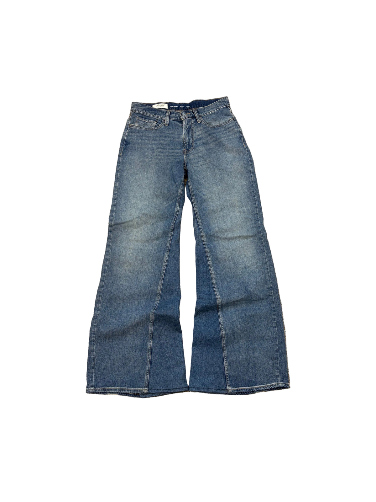 Vintage blue baggy bootcut jeans. Size: 30x36