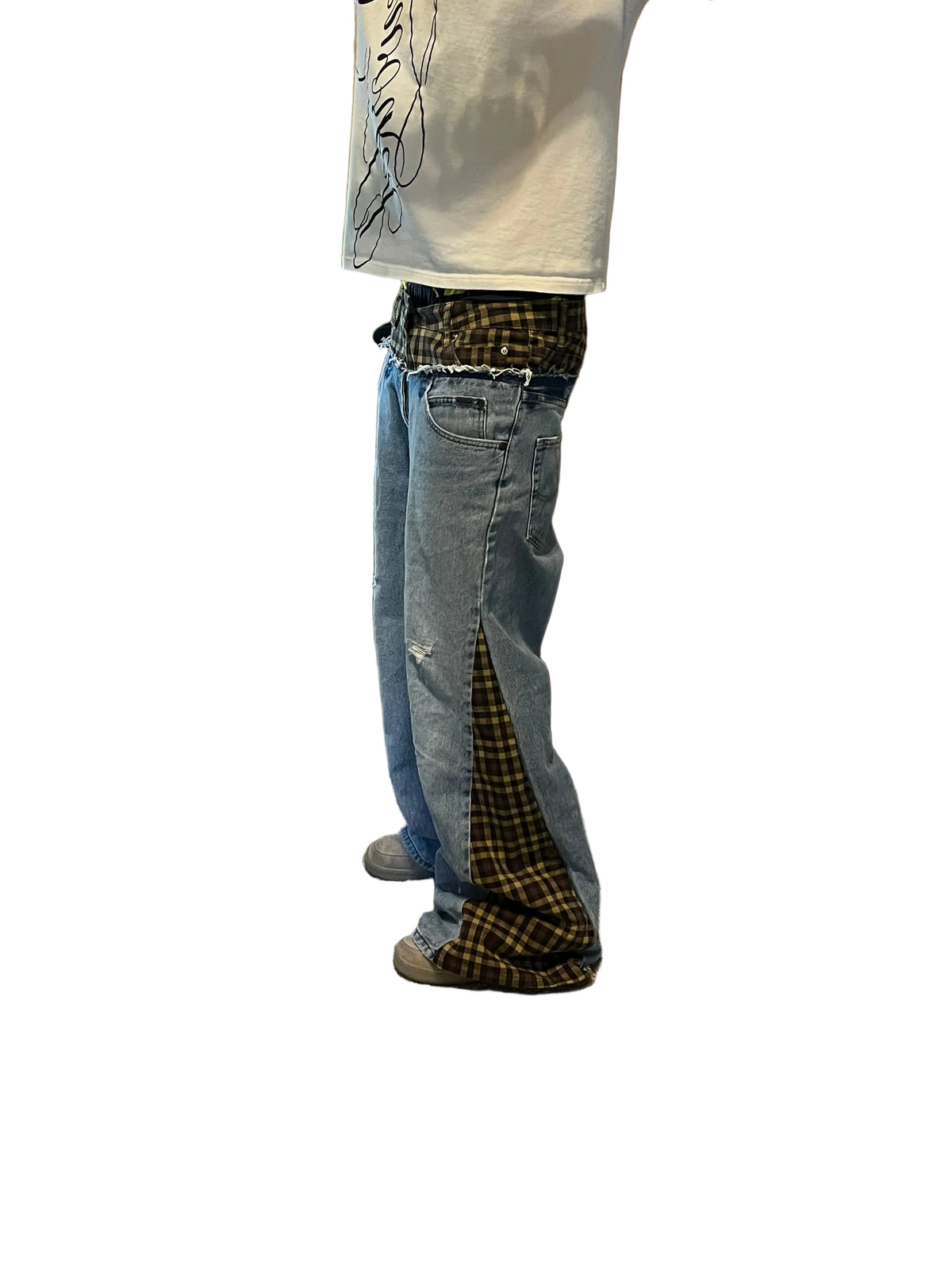 1 of 1 Double waist reworked jeans. Size: 33x32