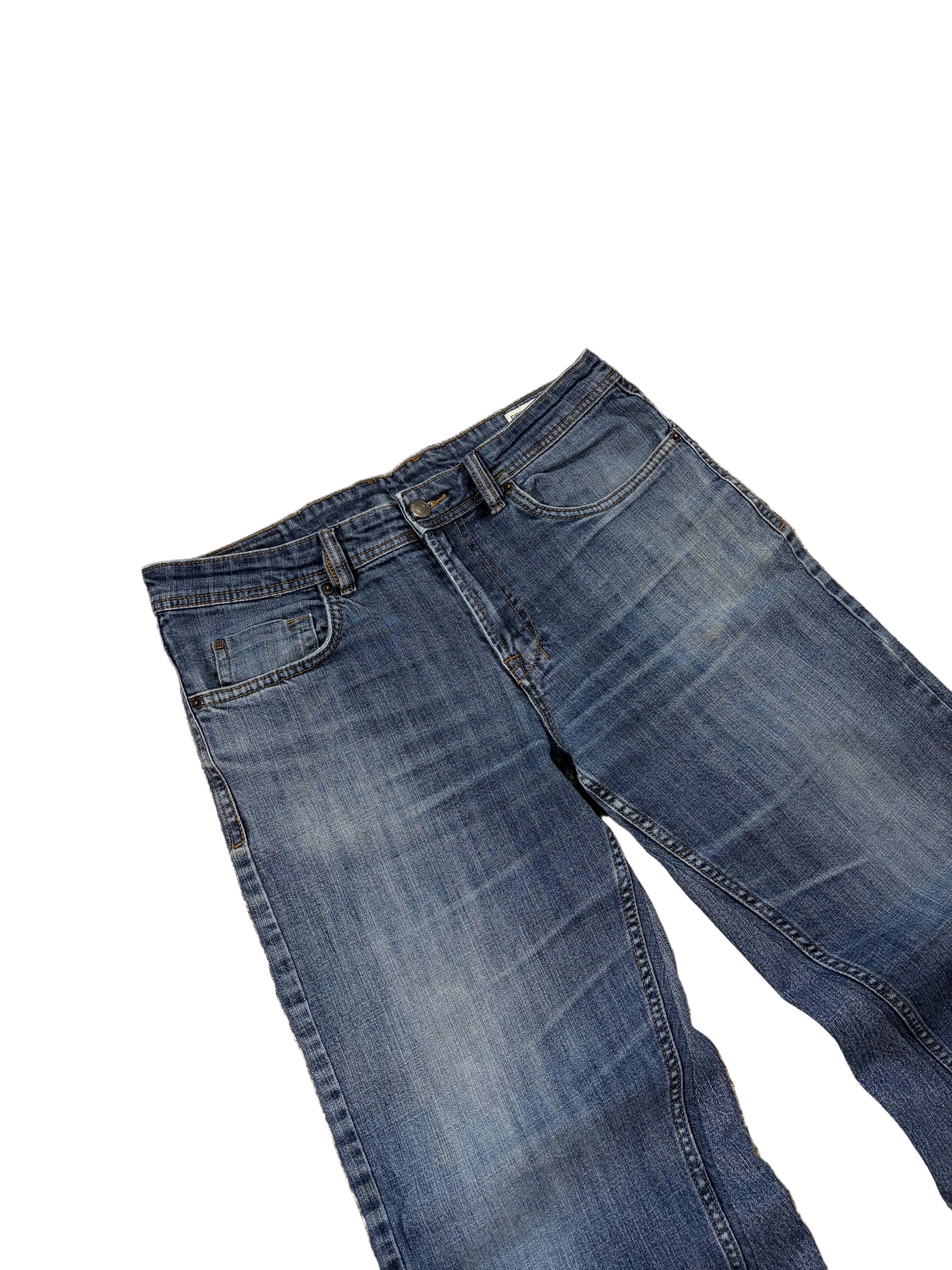 1of1 vintage blue reworked jeans. Size: 34x32