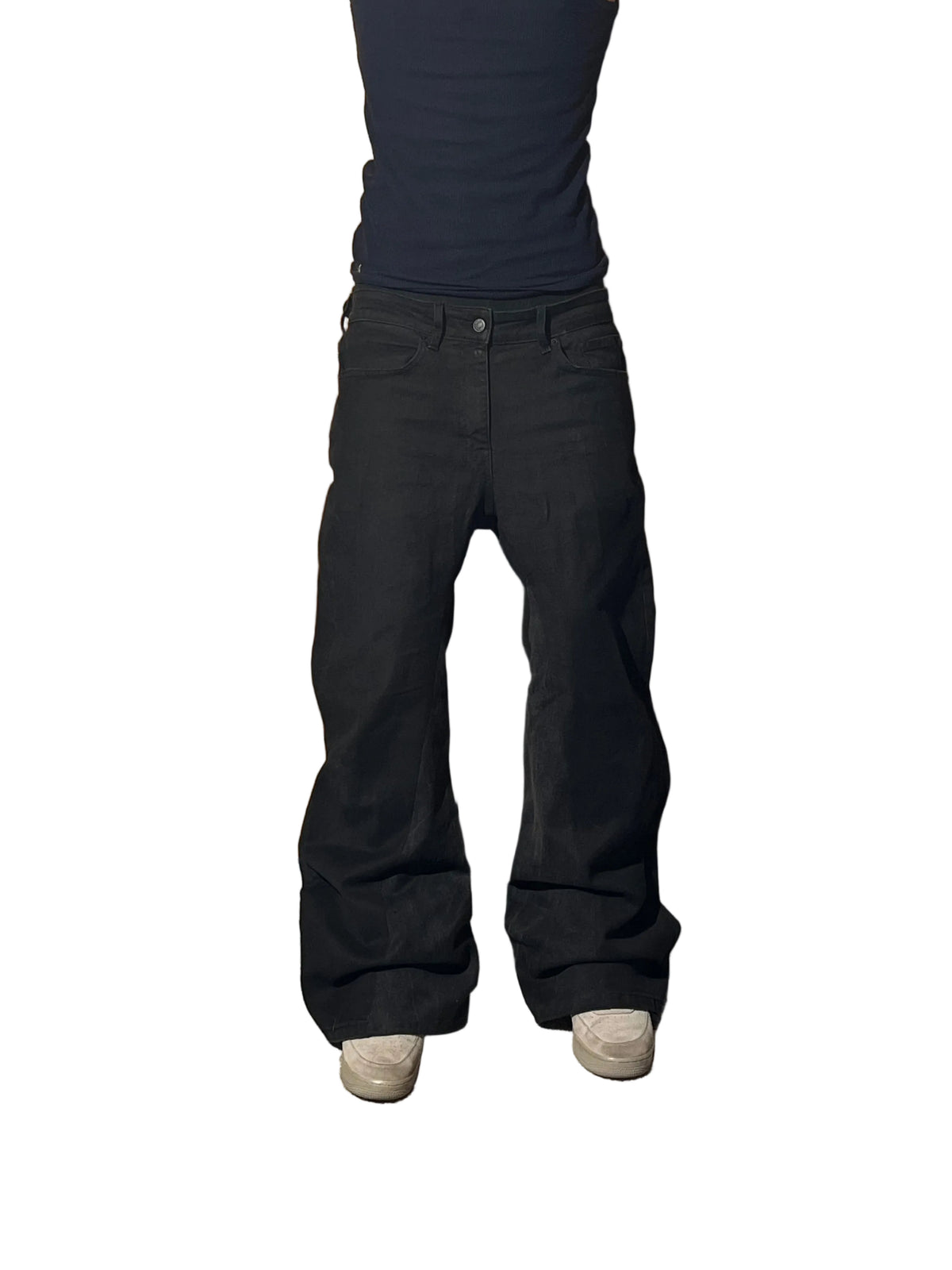 1 of 1 Black reworked jeans. Size: 34x32