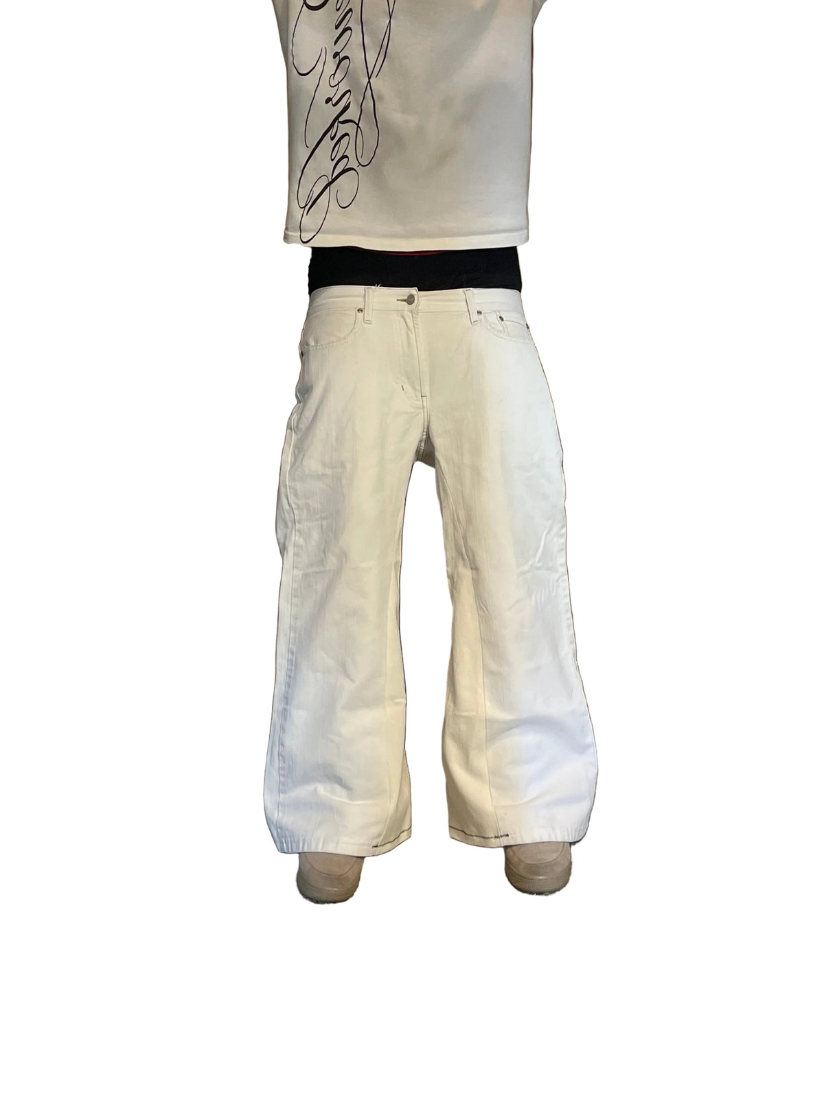 1of1 white reworked jeans. Size: 32x30