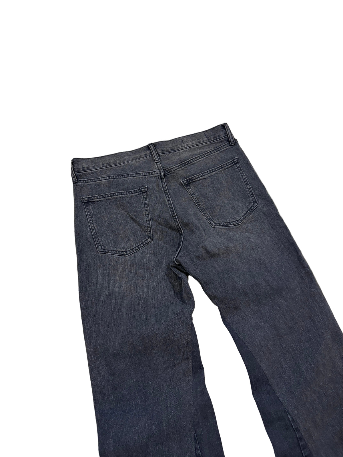 Black stacked flared jeans. Size: 32x36