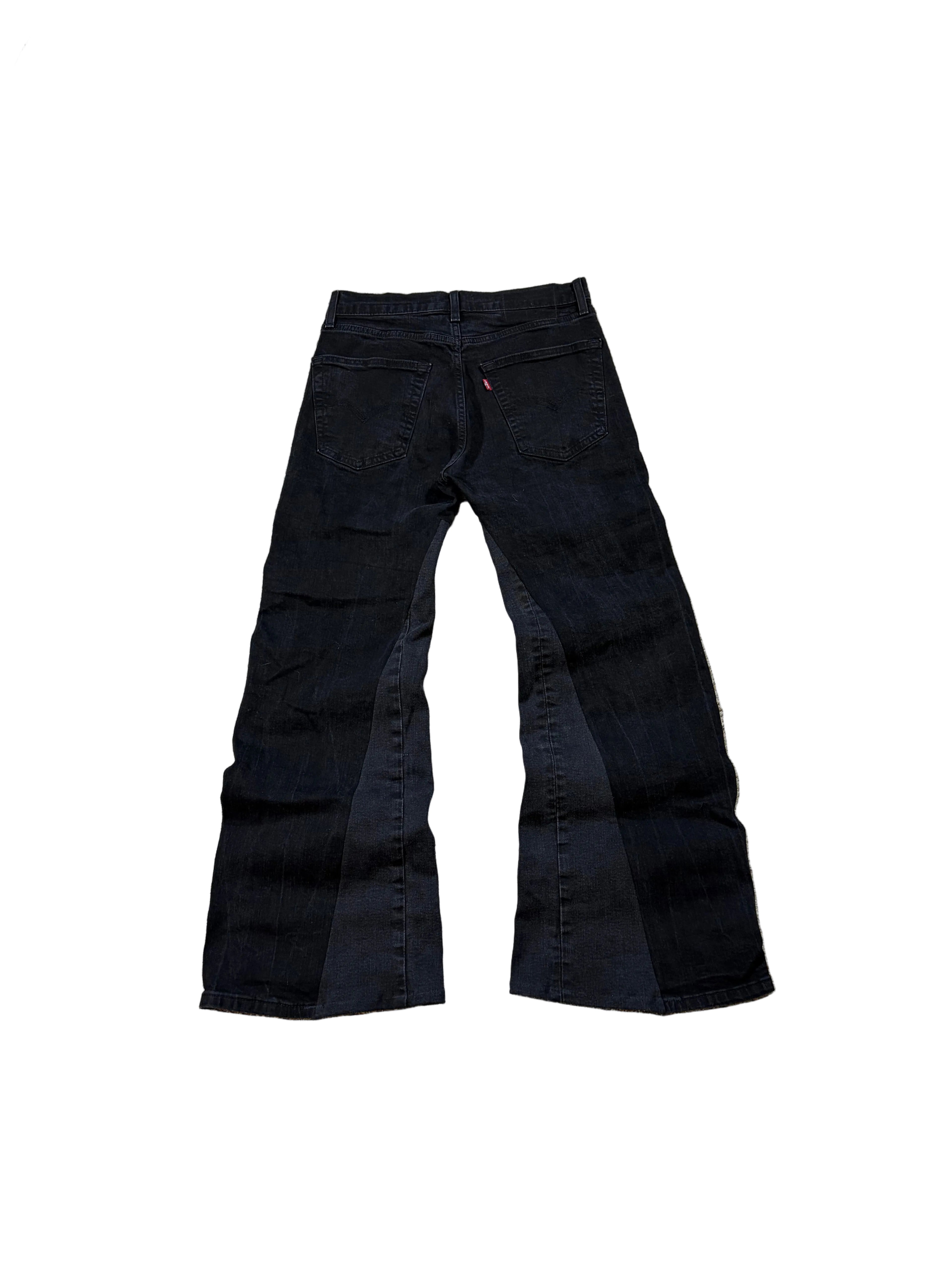 1of1 black flared jeans. Size: 30x32