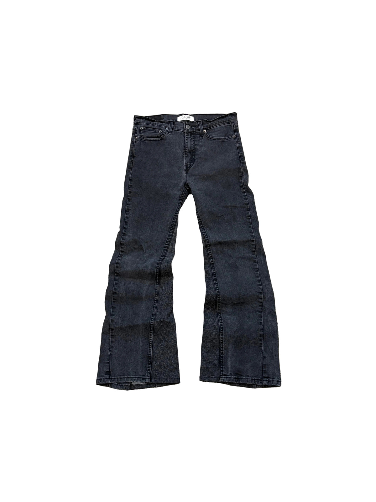 Dark gray flared jeans. Size: 32x32