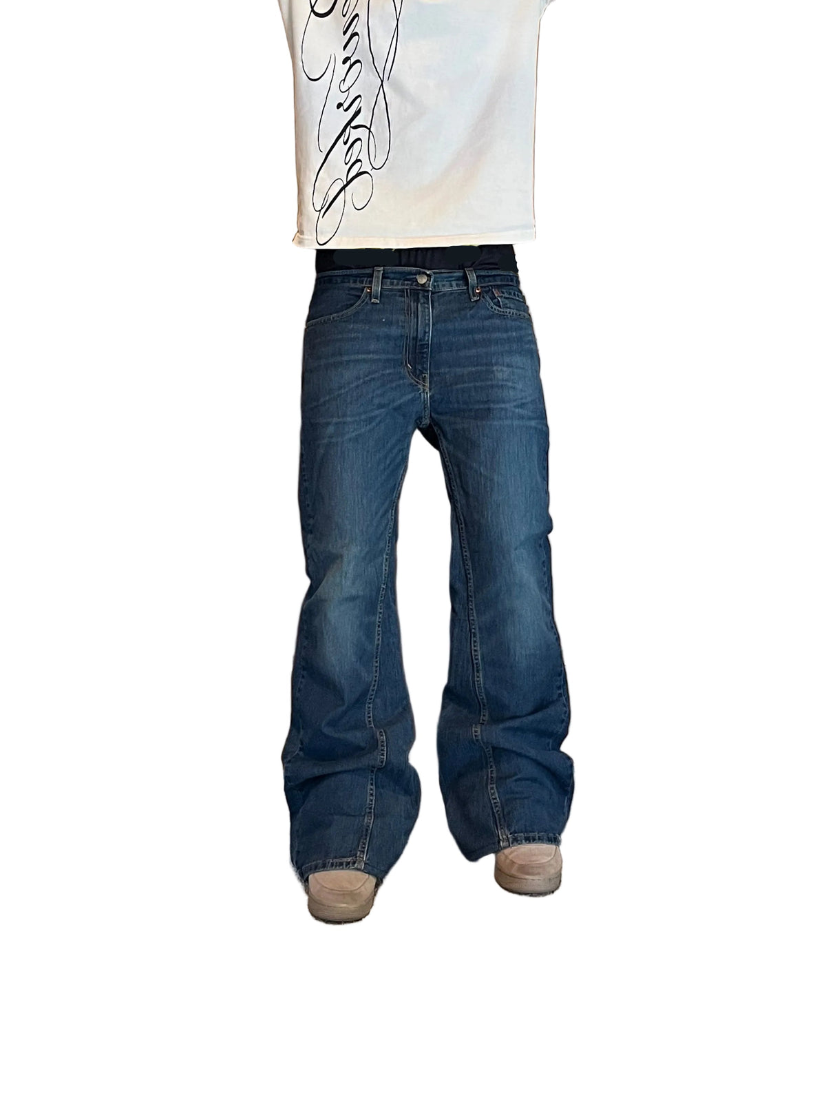 1 of 1 Reworked flared jeans. Size: 33x34