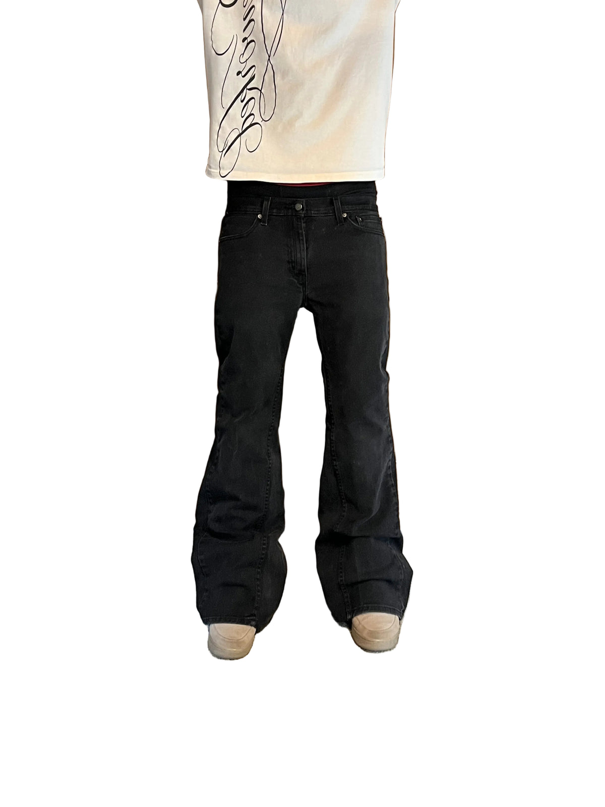 1of1 black flared jeans. Size: 32x34