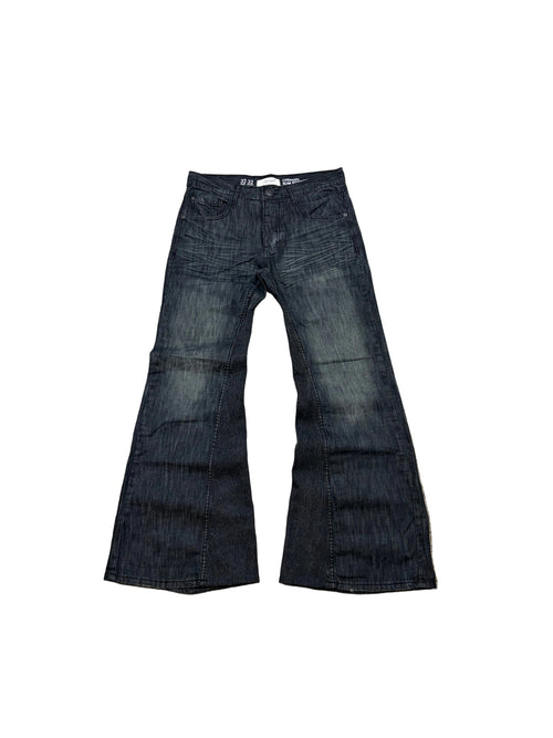 1of1 Black baggy bootcut jeans. Size: 32x32