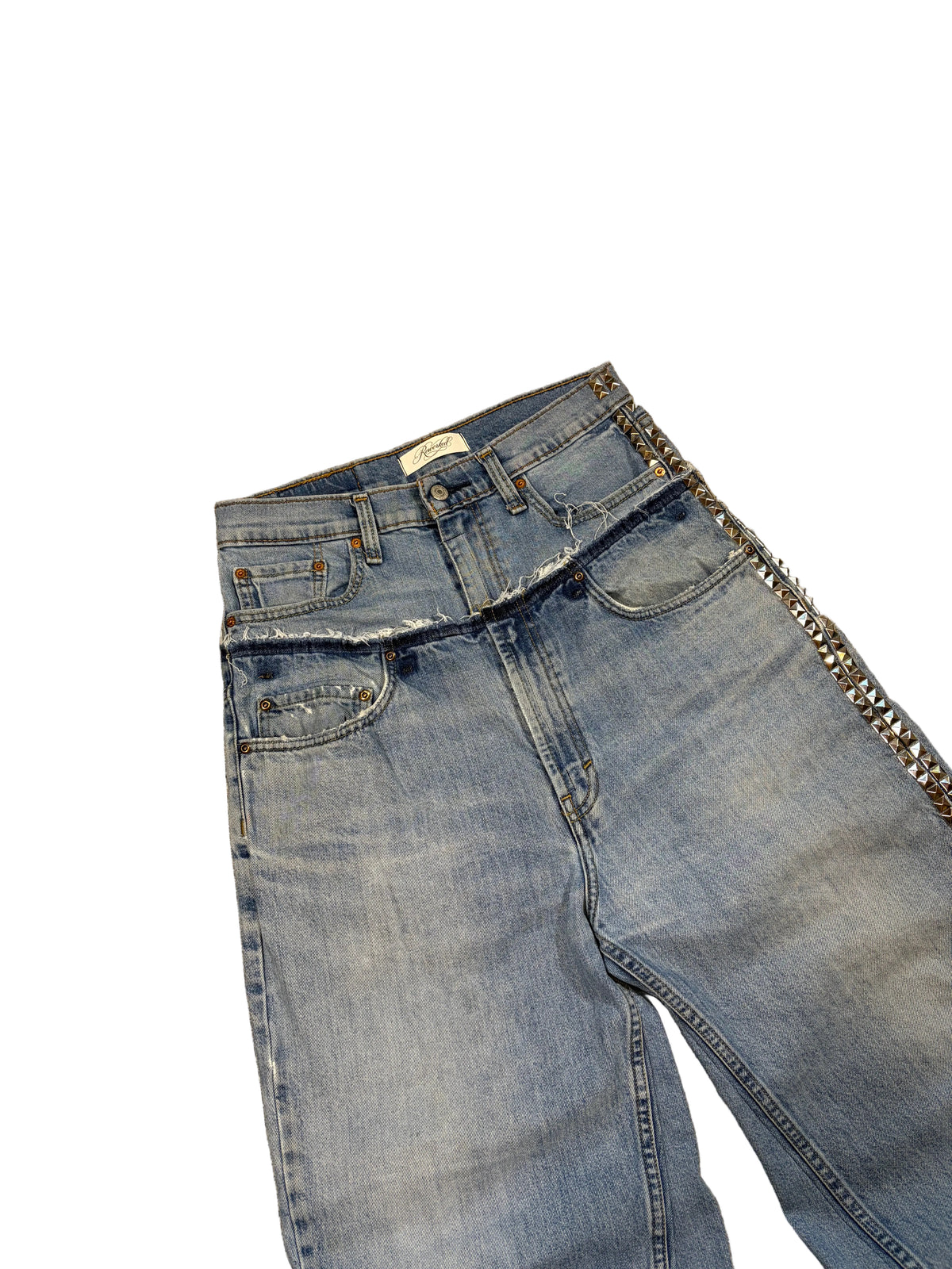 1of1 double waist baggy blue jeans. Size: 30x30