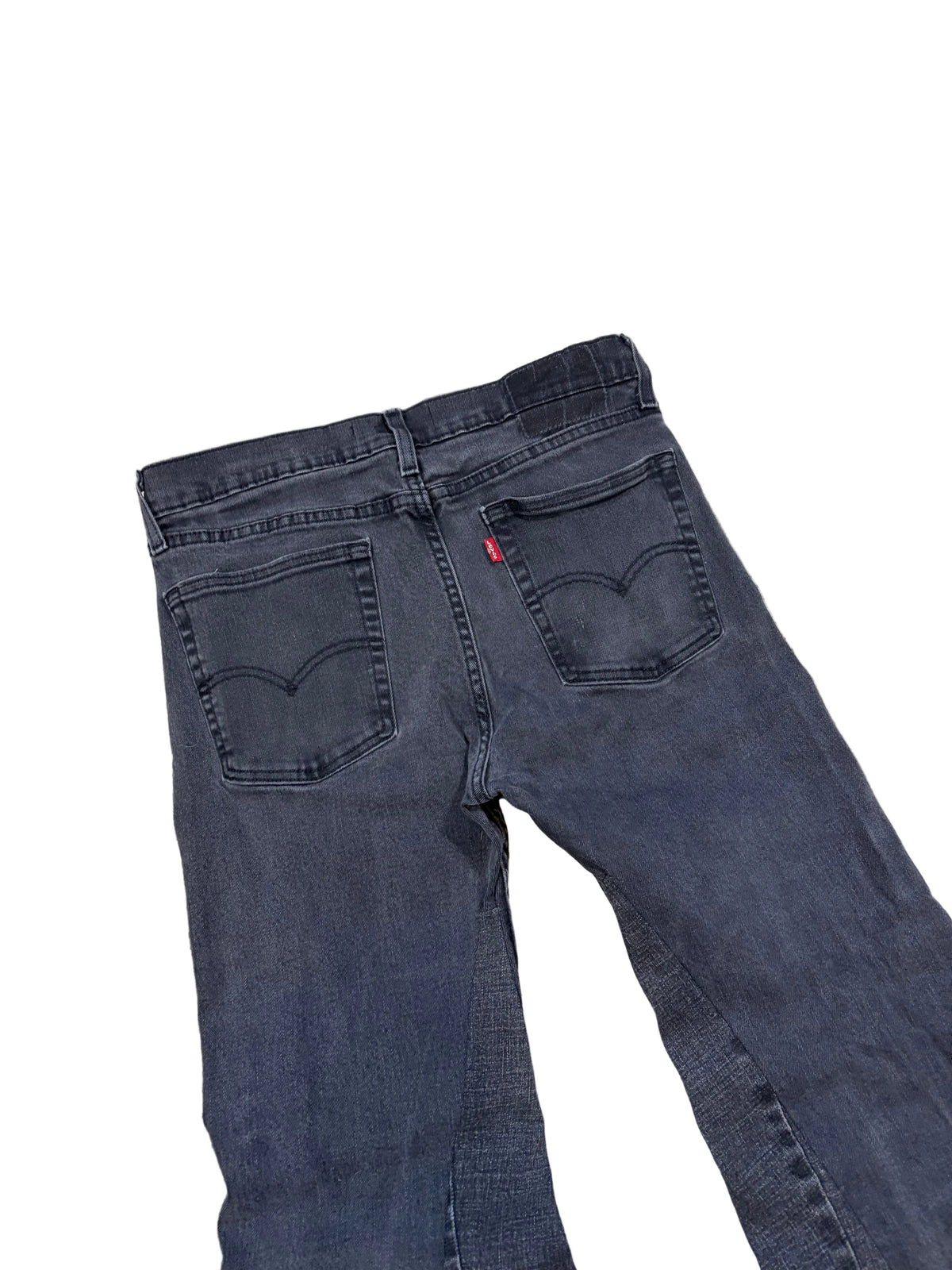 Dark gray flared jeans. Size: 32x32