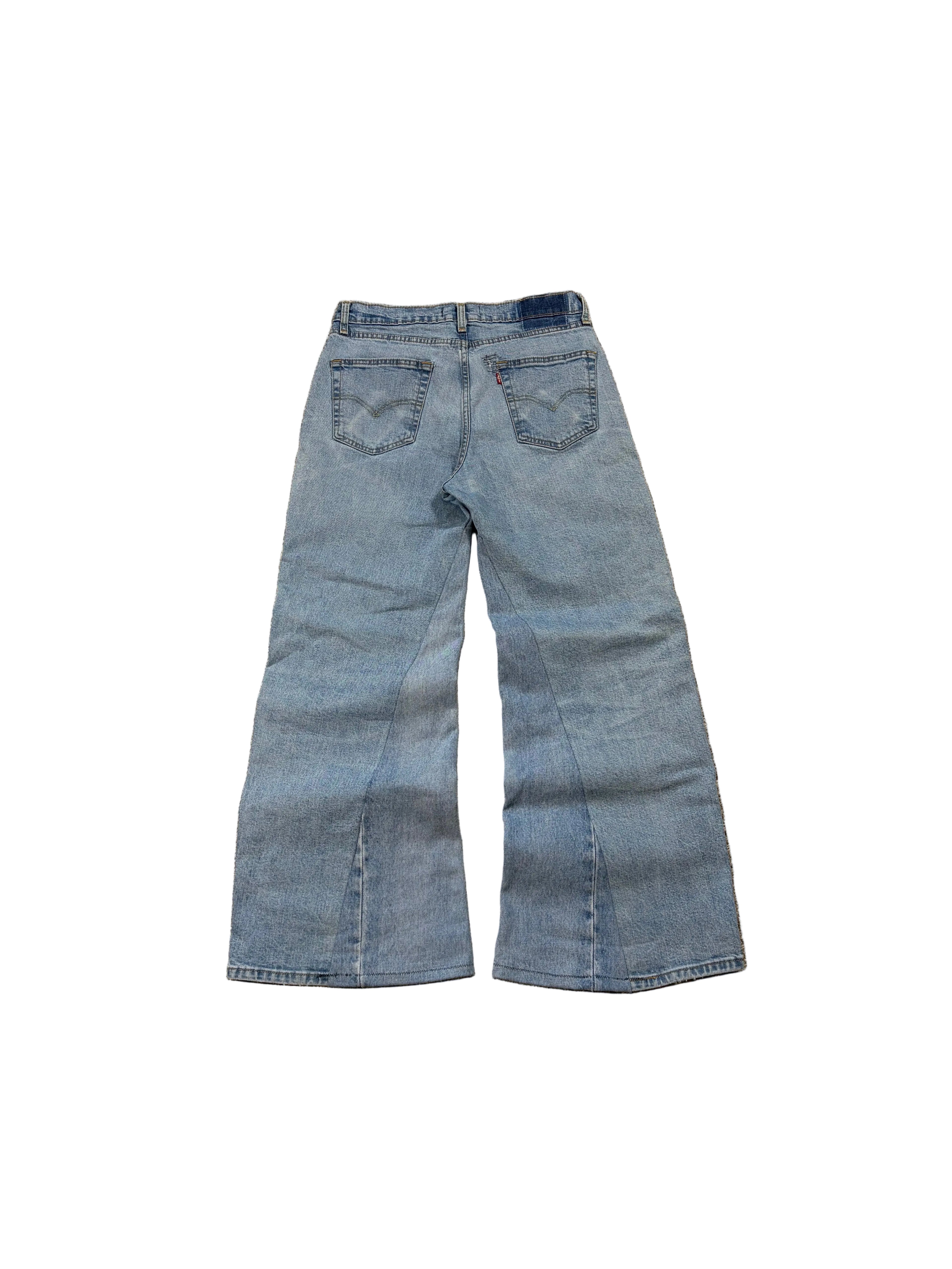 1of1 reworked baggy jeans. Size: 32x32