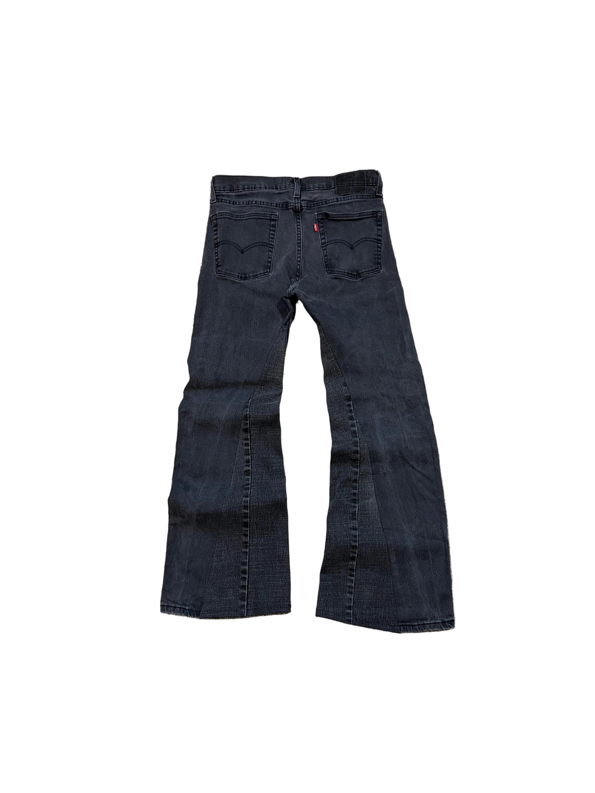 Dark gray flared jeans. Size: 32x32