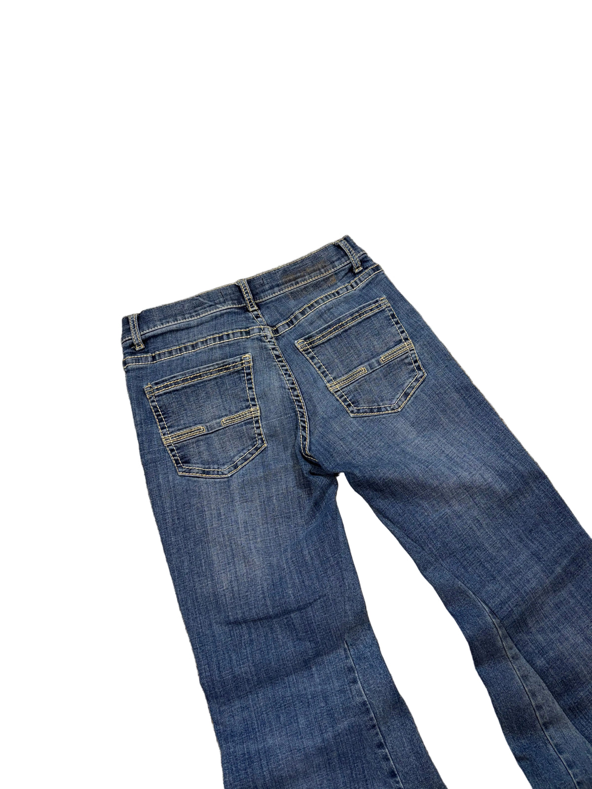 1of1 vintage blue baggy flared jeans. Size: 28x32