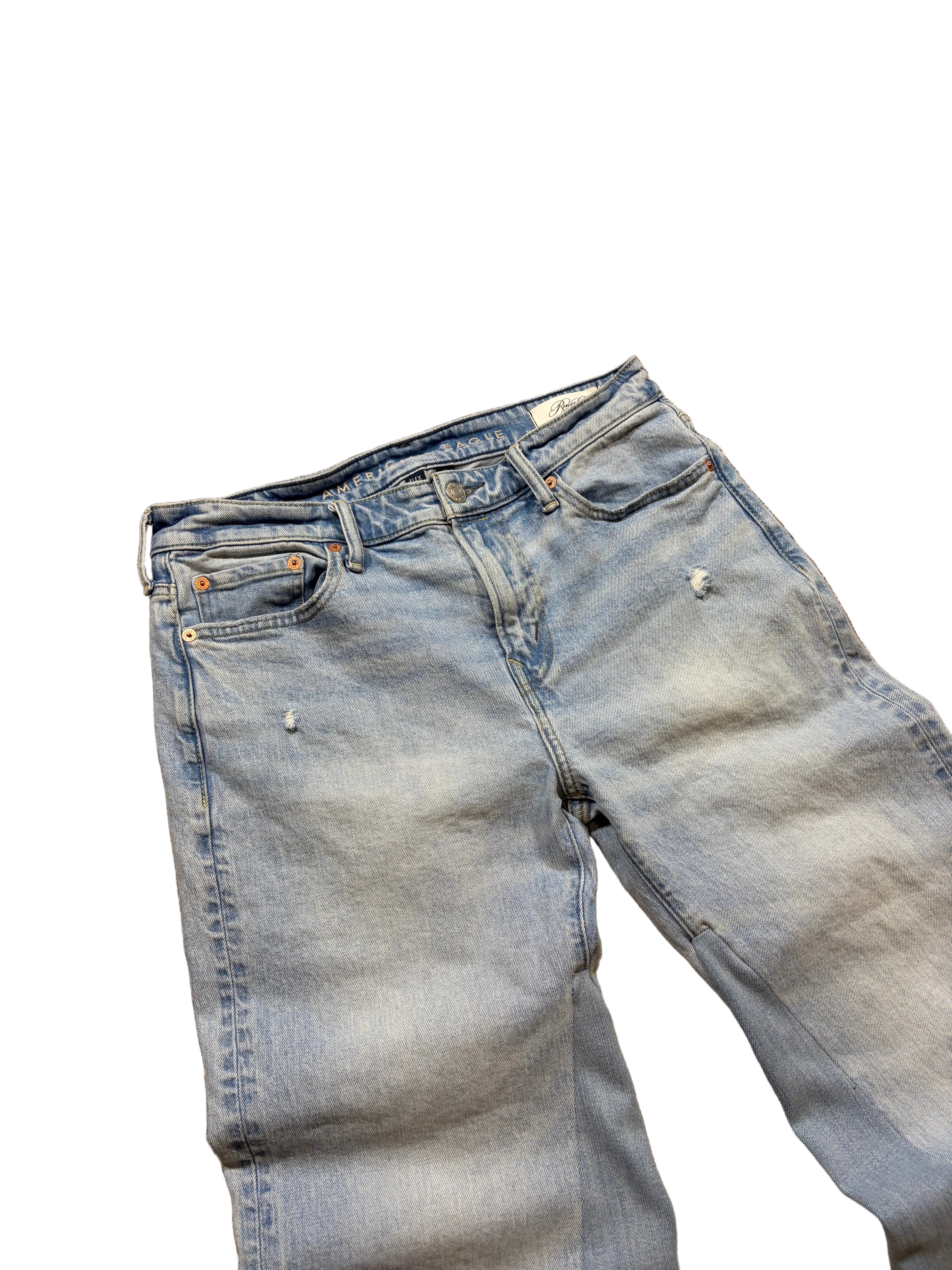 Light blue bootcut jeans. Size: 30x34