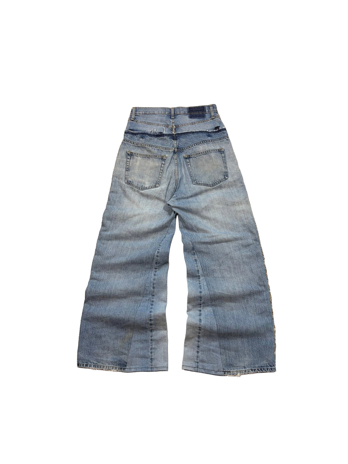 1of1 double waist baggy blue jeans. Size: 30x30