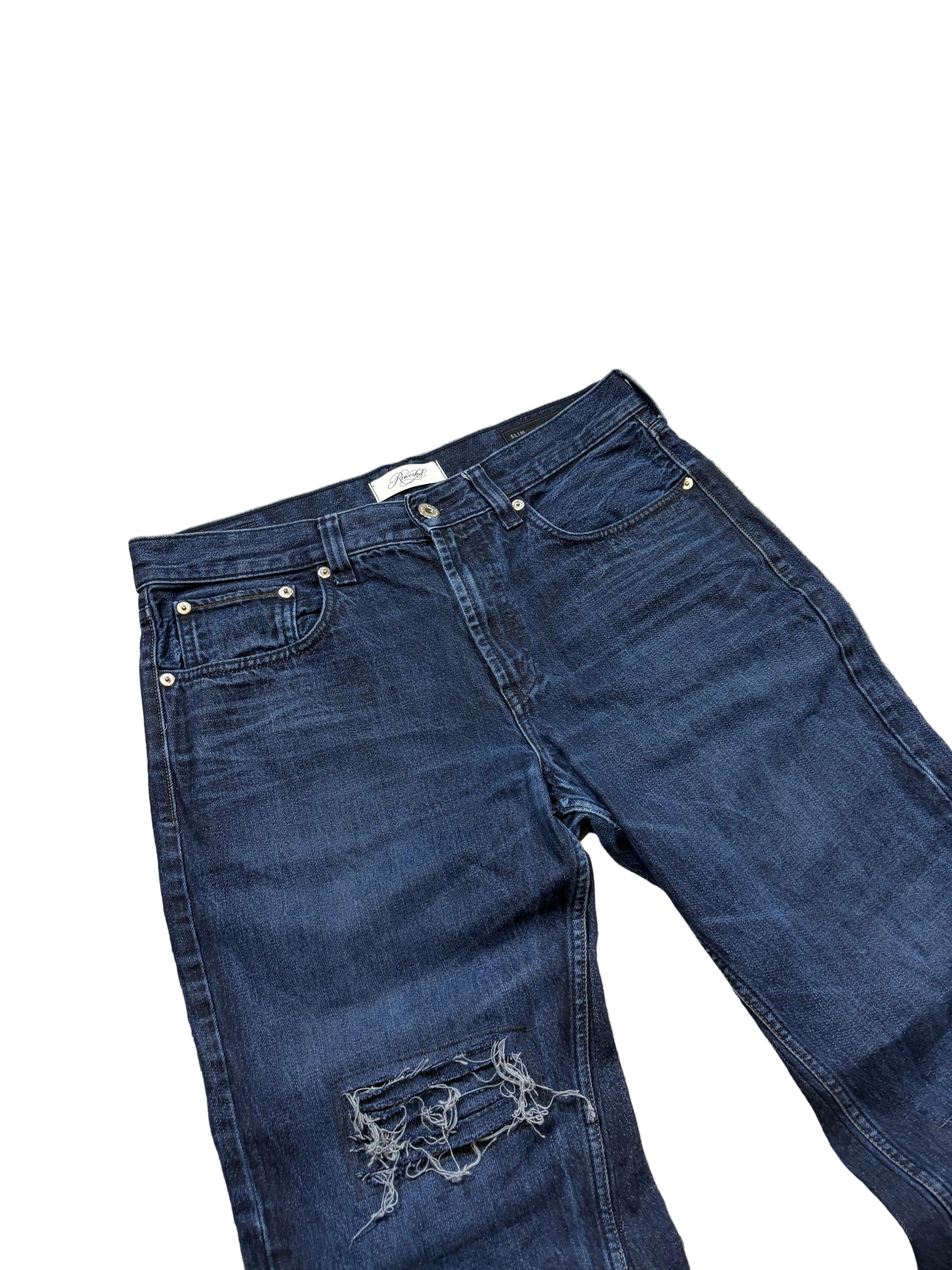 Dark blue washed jeans. Size: 34x34