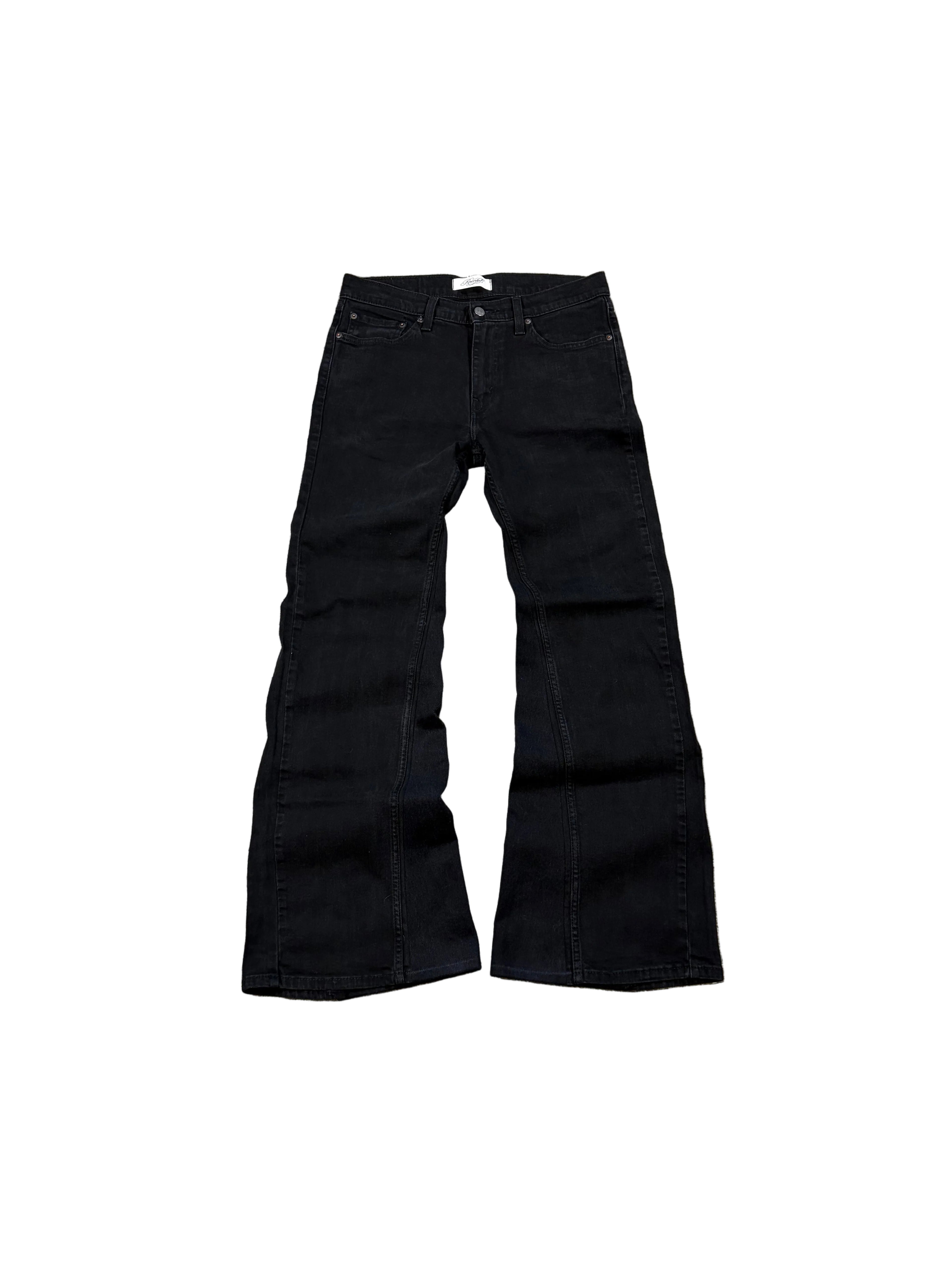 1of1 black reworked jeans. Size: 32x34