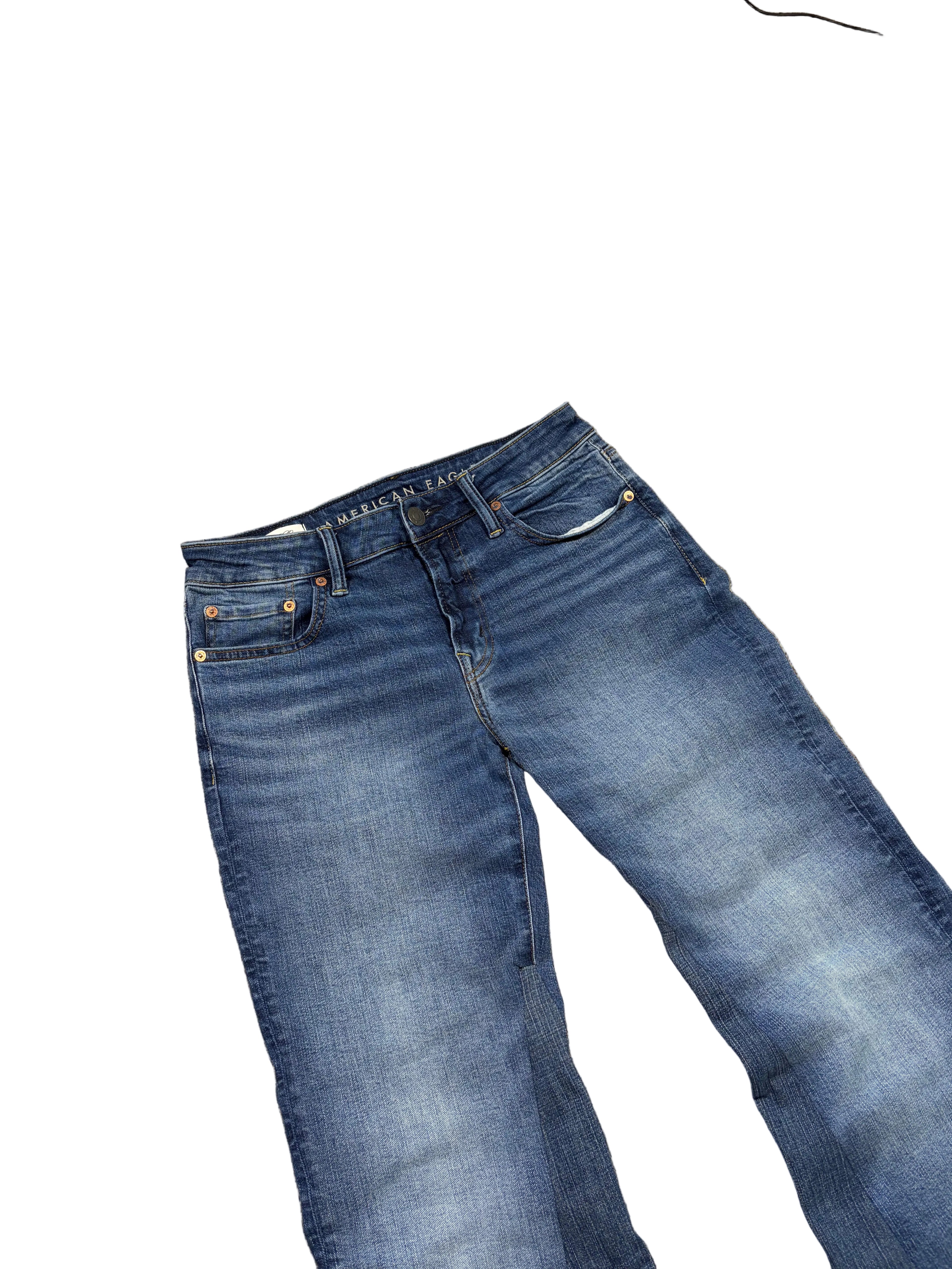 1of1 Blue washed flared jeans. Size: 30x36