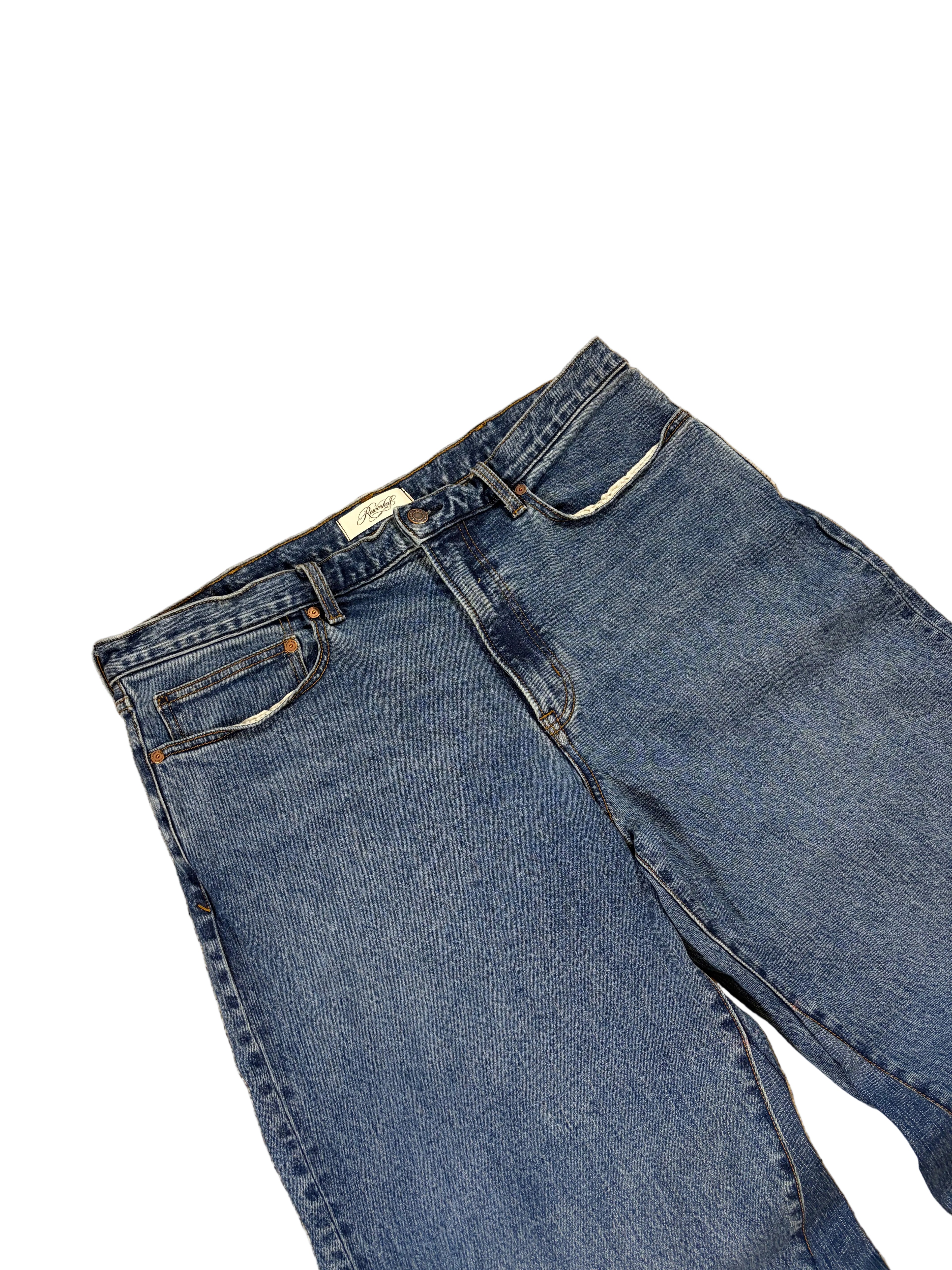 1of1 ultra baggy reworked jeans. Size: 36x34