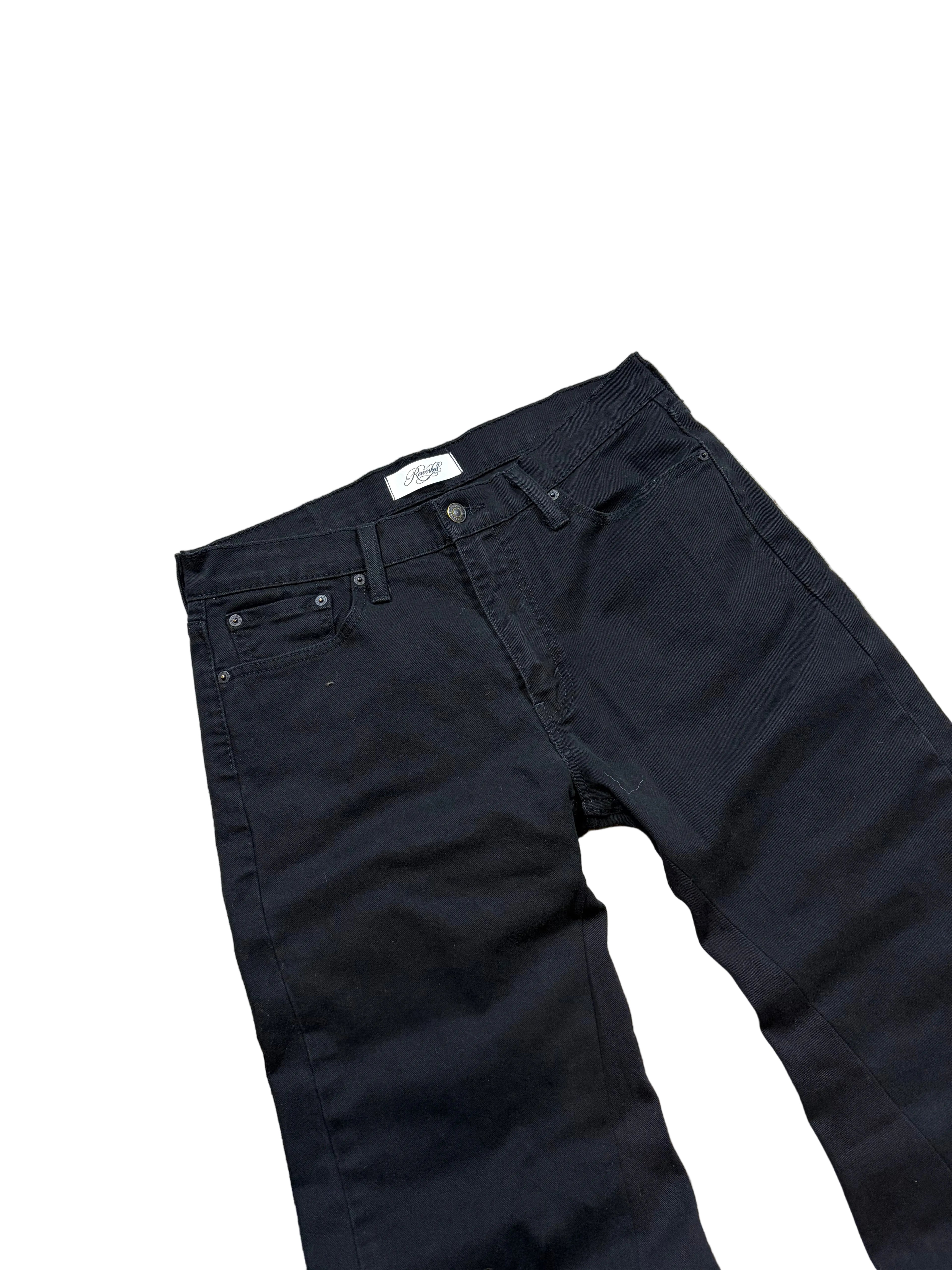 Black flared jeans. Size: 32x30