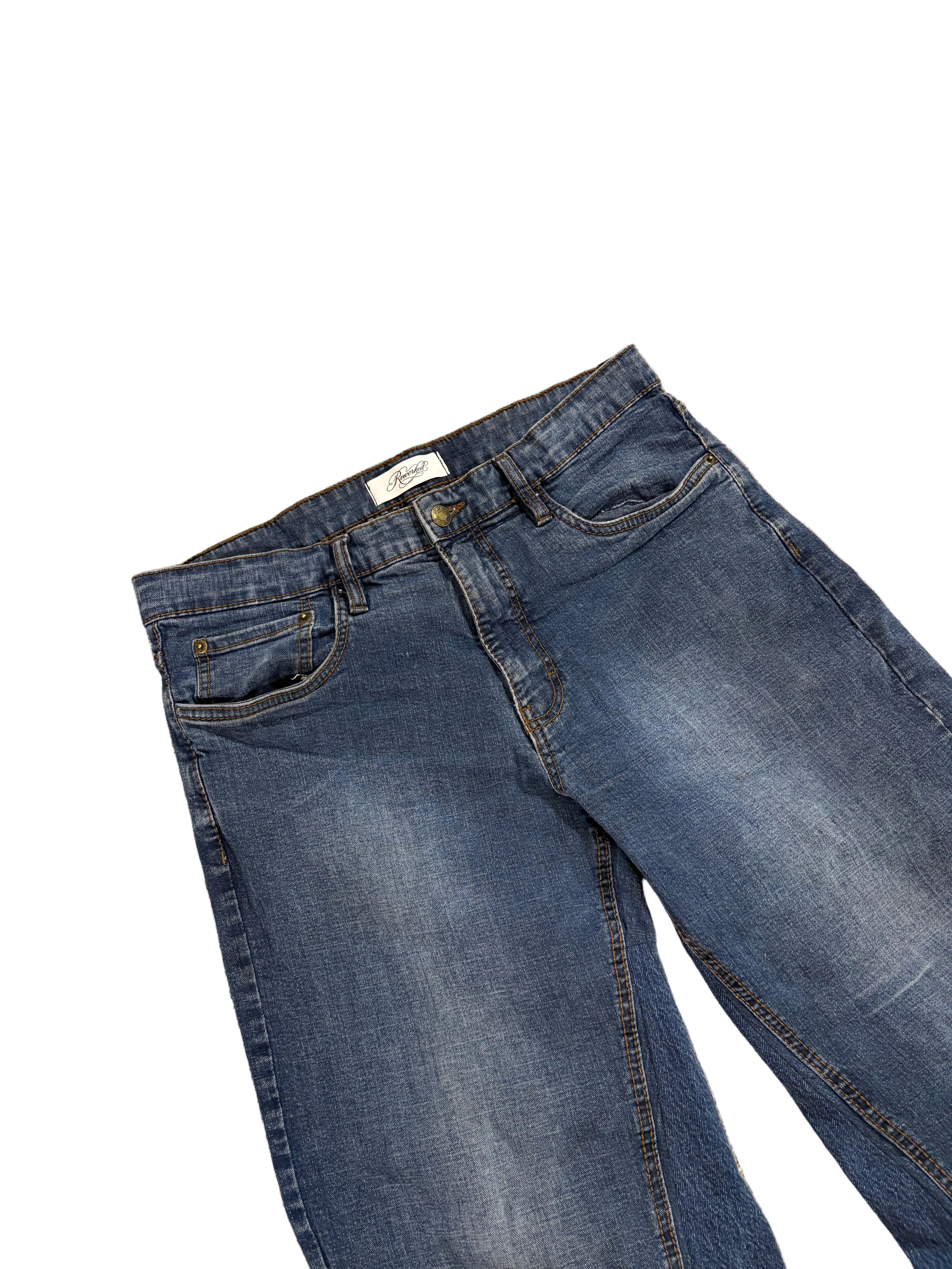 1of1 vintage blue wide leg jeans. Size: 34x32
