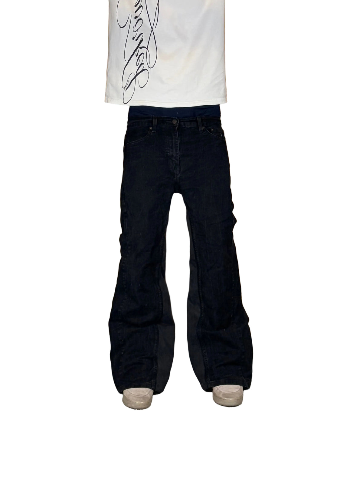 1of1 black flared jeans. Size: 30x32