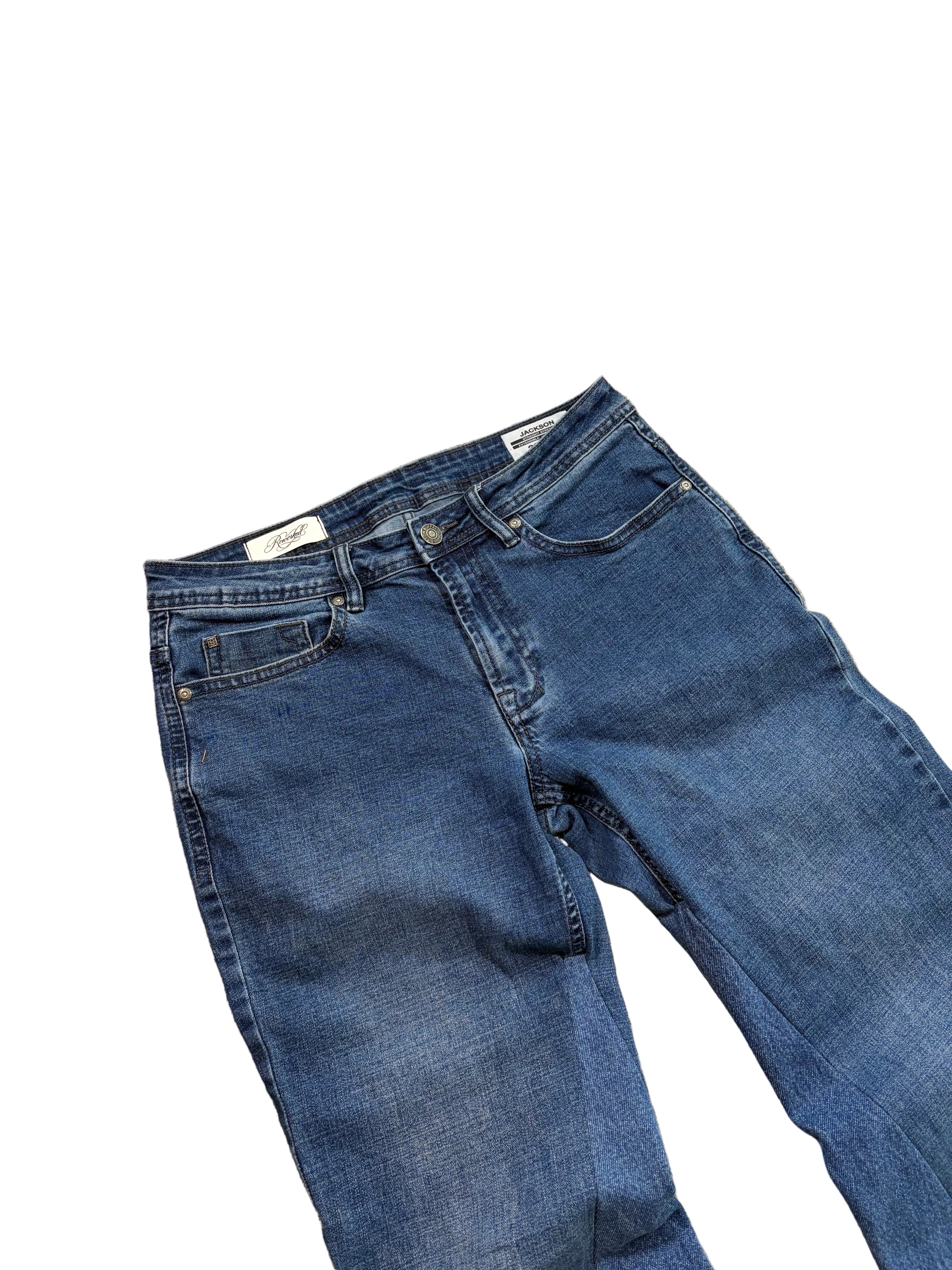 1of1 Blue washed flared jeans. Size: 32x34
