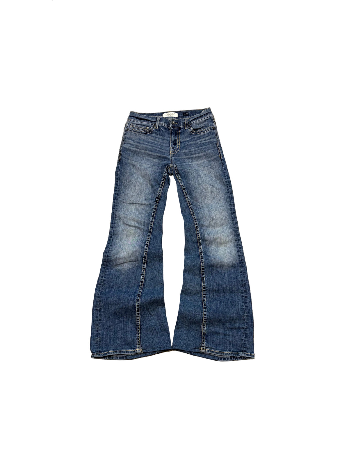 1of1 vintage blue baggy flared jeans. Size: 28x32