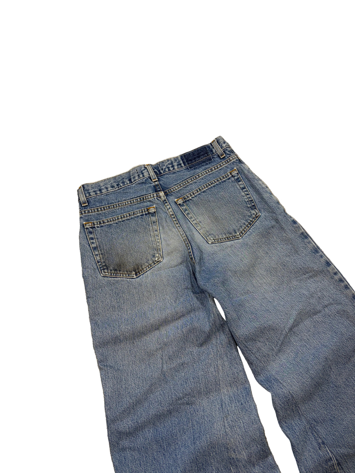 Light blue ripped baggy jeans. Size: 32x30