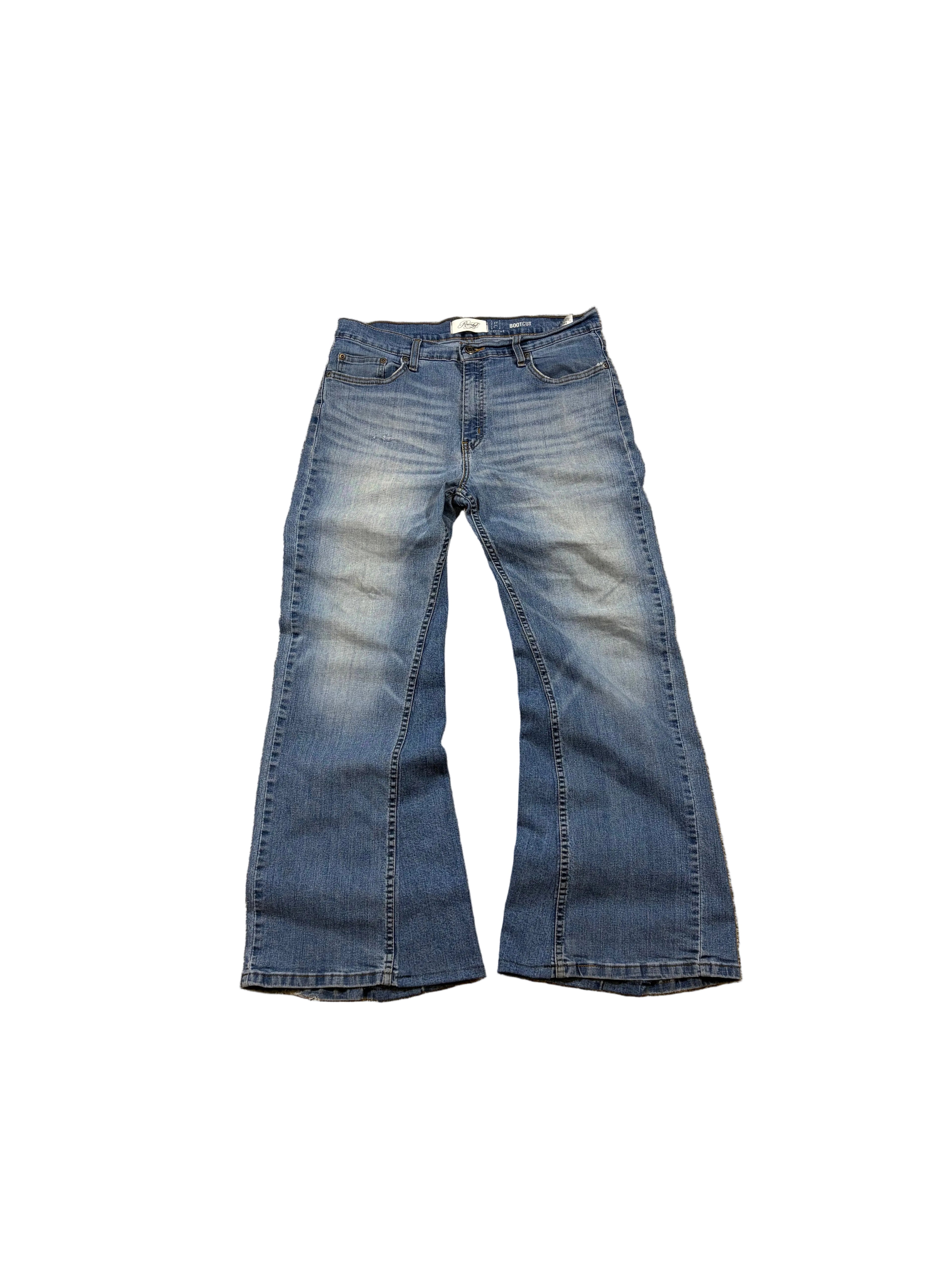 1of1 light blue bootcut jeans. Size: 34x32