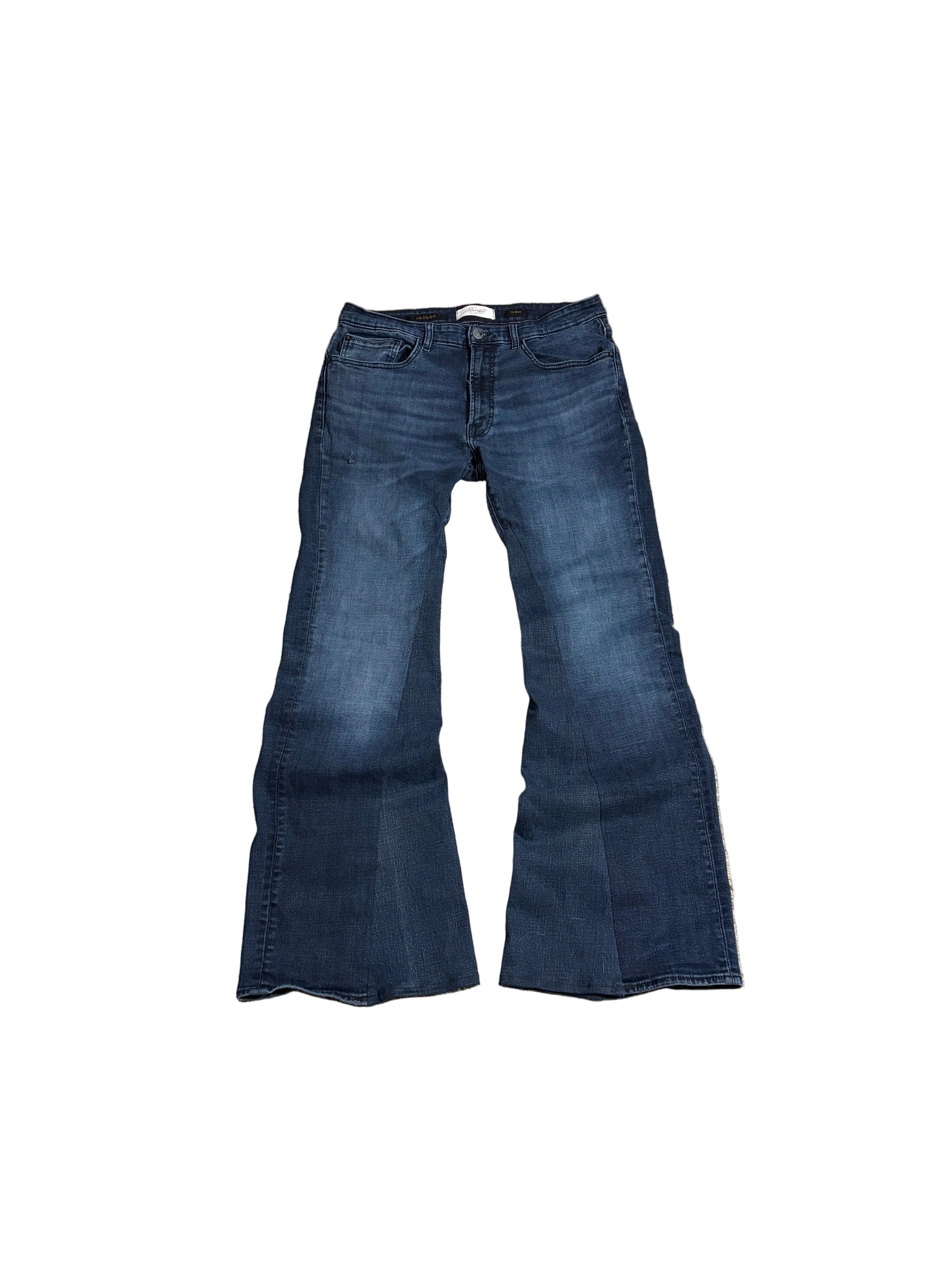 Vintage blue washed bootcut jeans. Size: 36x34