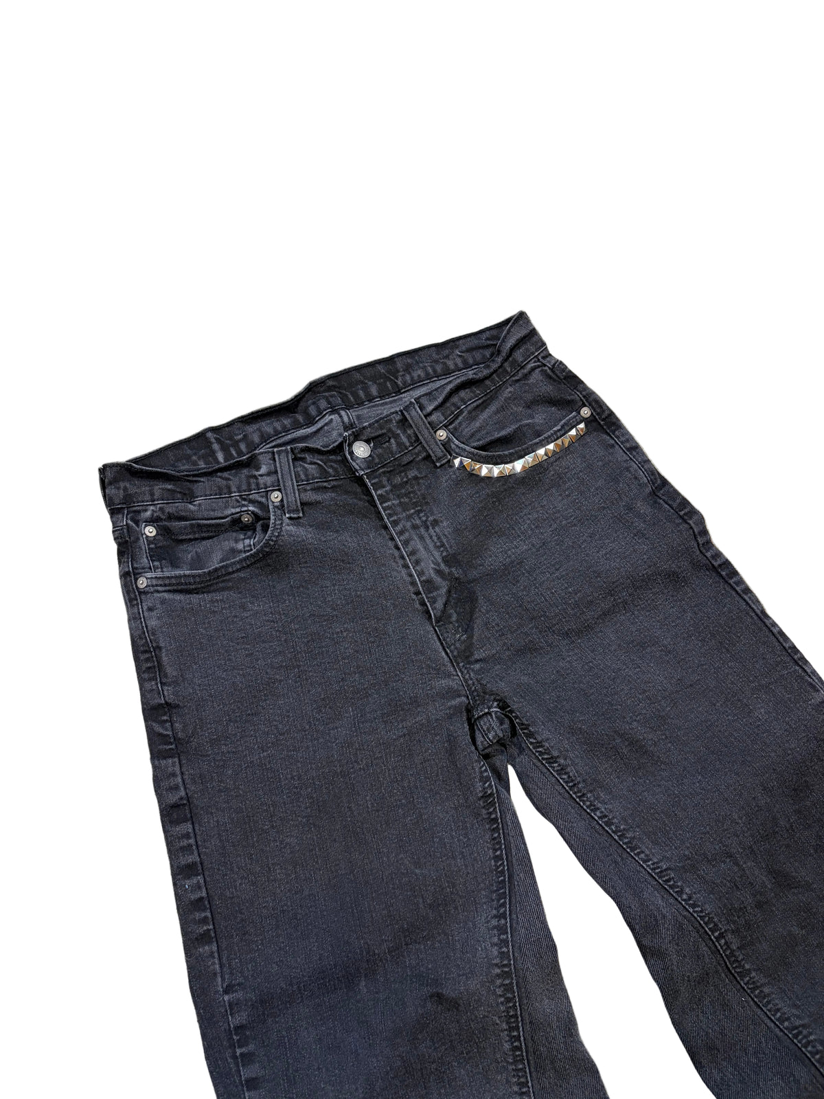 1of1 reworked black bootcut jeans. Size: 34x32