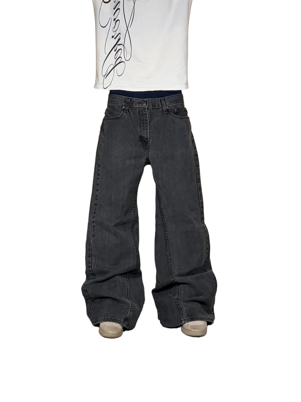 1of1 gray baggy jeans. Size: 34x34