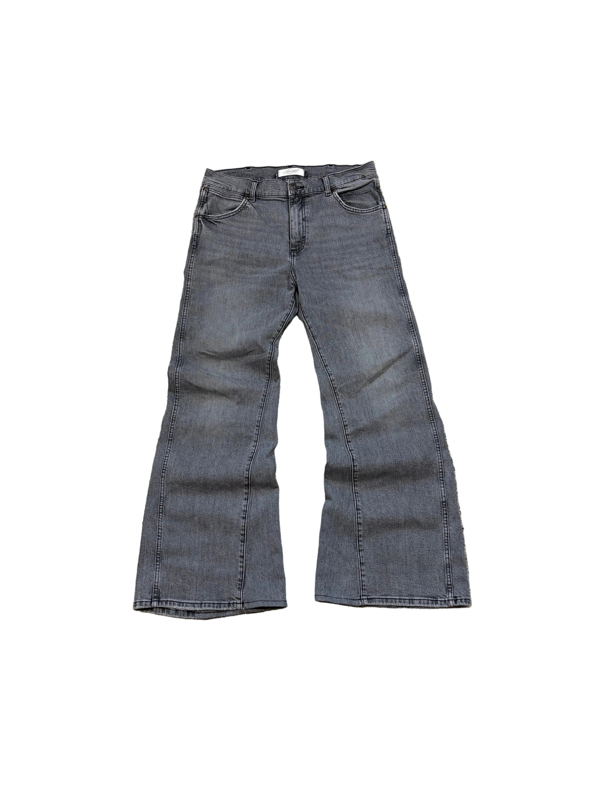 1of1 gray baggy bootcut jeans. Size: 34x32