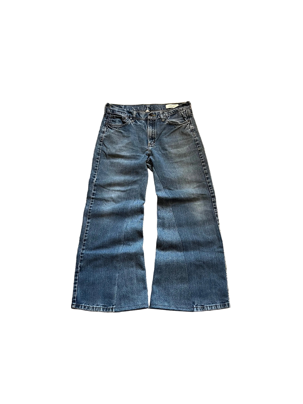 1of1 navy reworked jeans. Size: 32x30