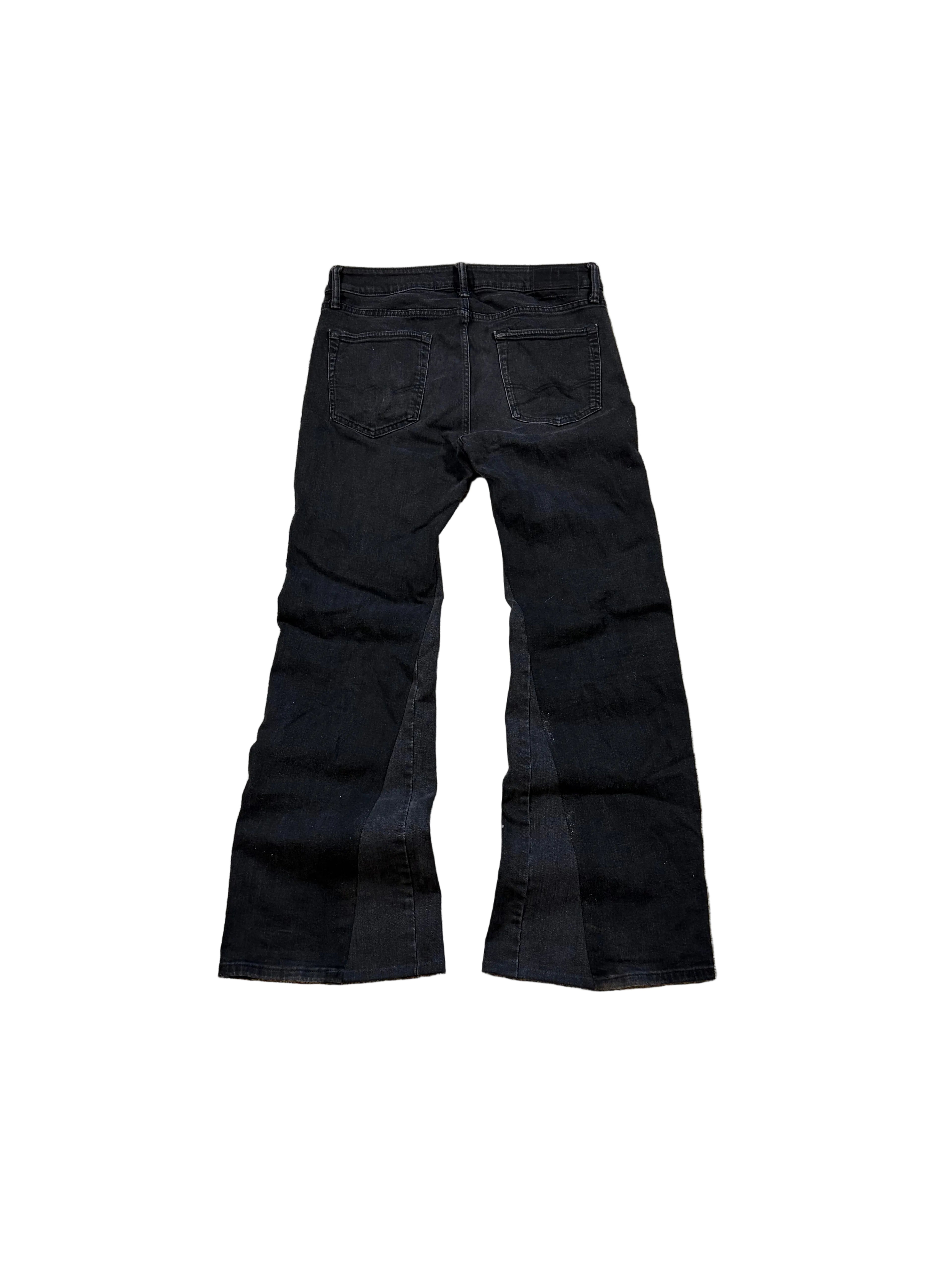 1of1 black flared jeans. Size: 34x34