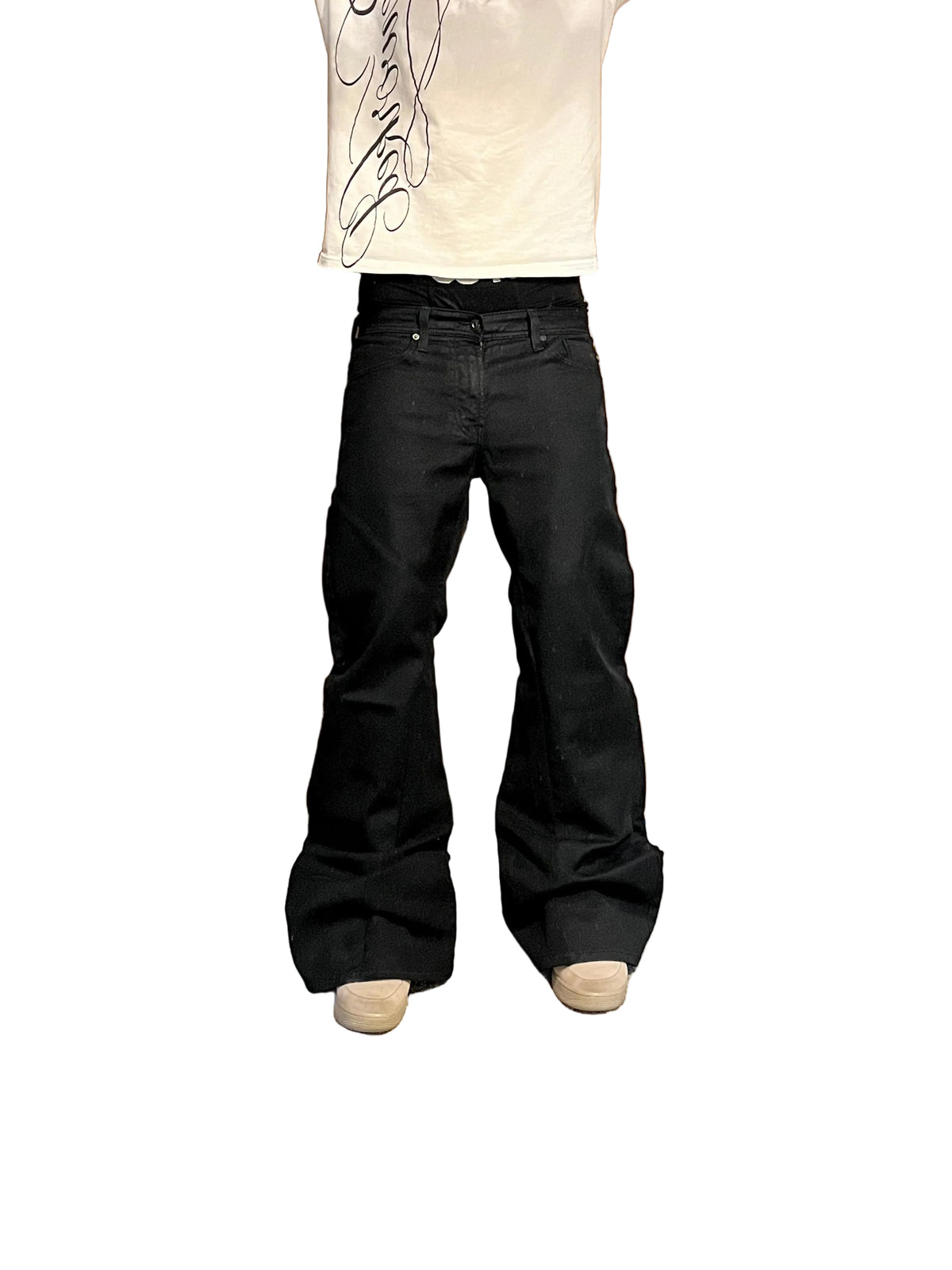 1 of 1 Black baggy flared jeans. Size: 32x34