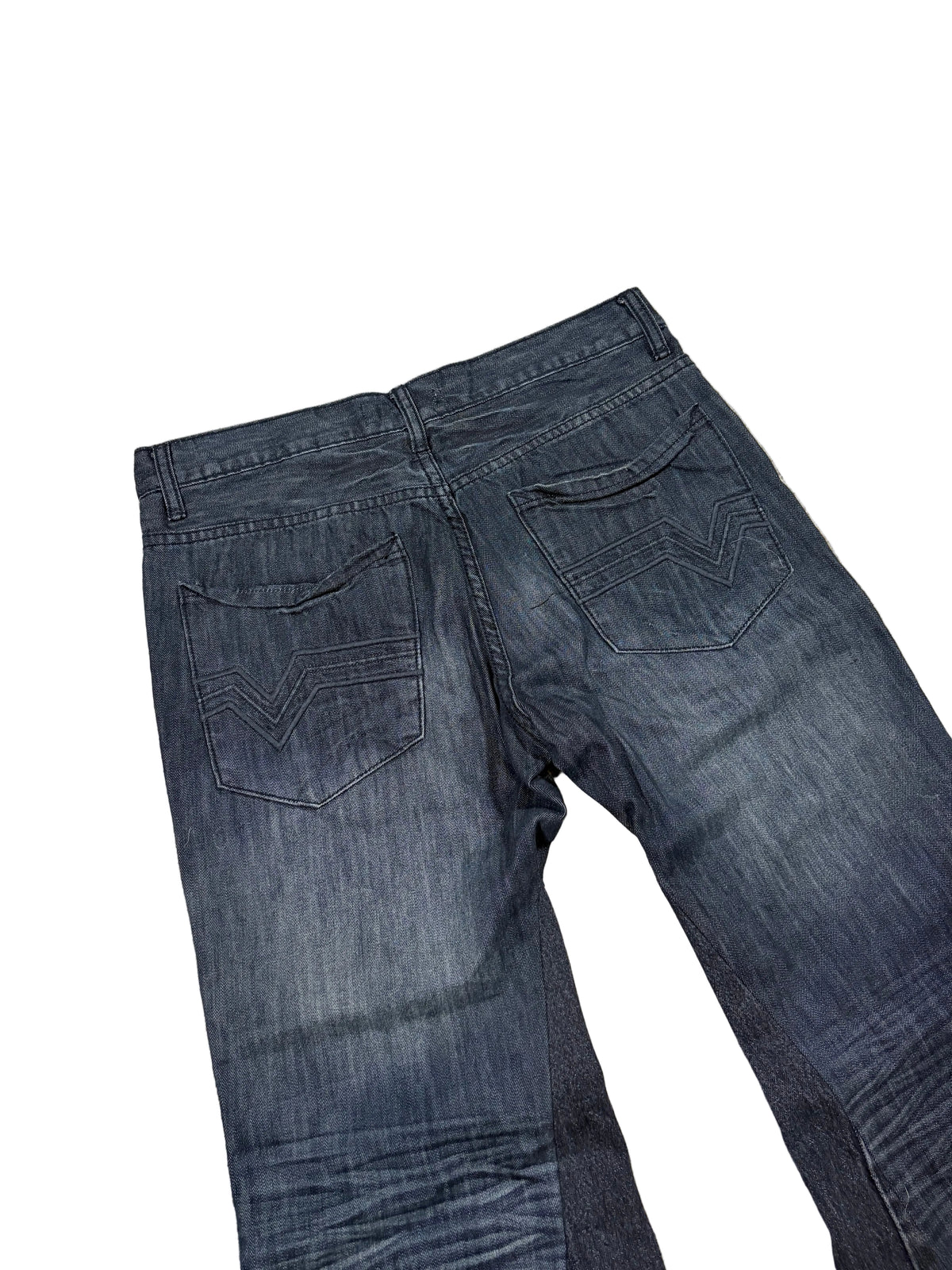 1of1 Black baggy bootcut jeans. Size: 32x32