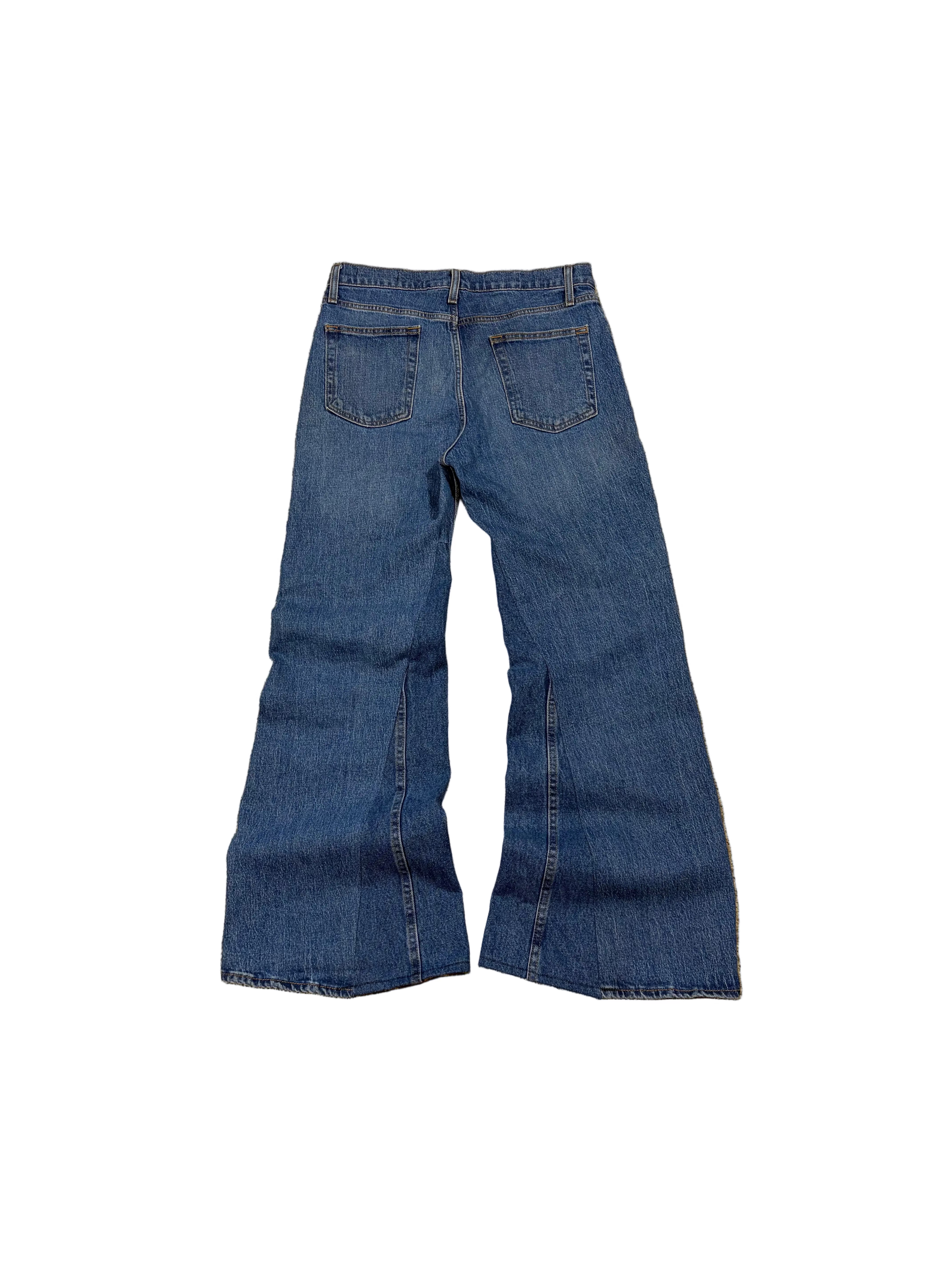 Blue baggy flared jeans. Size: 30x32