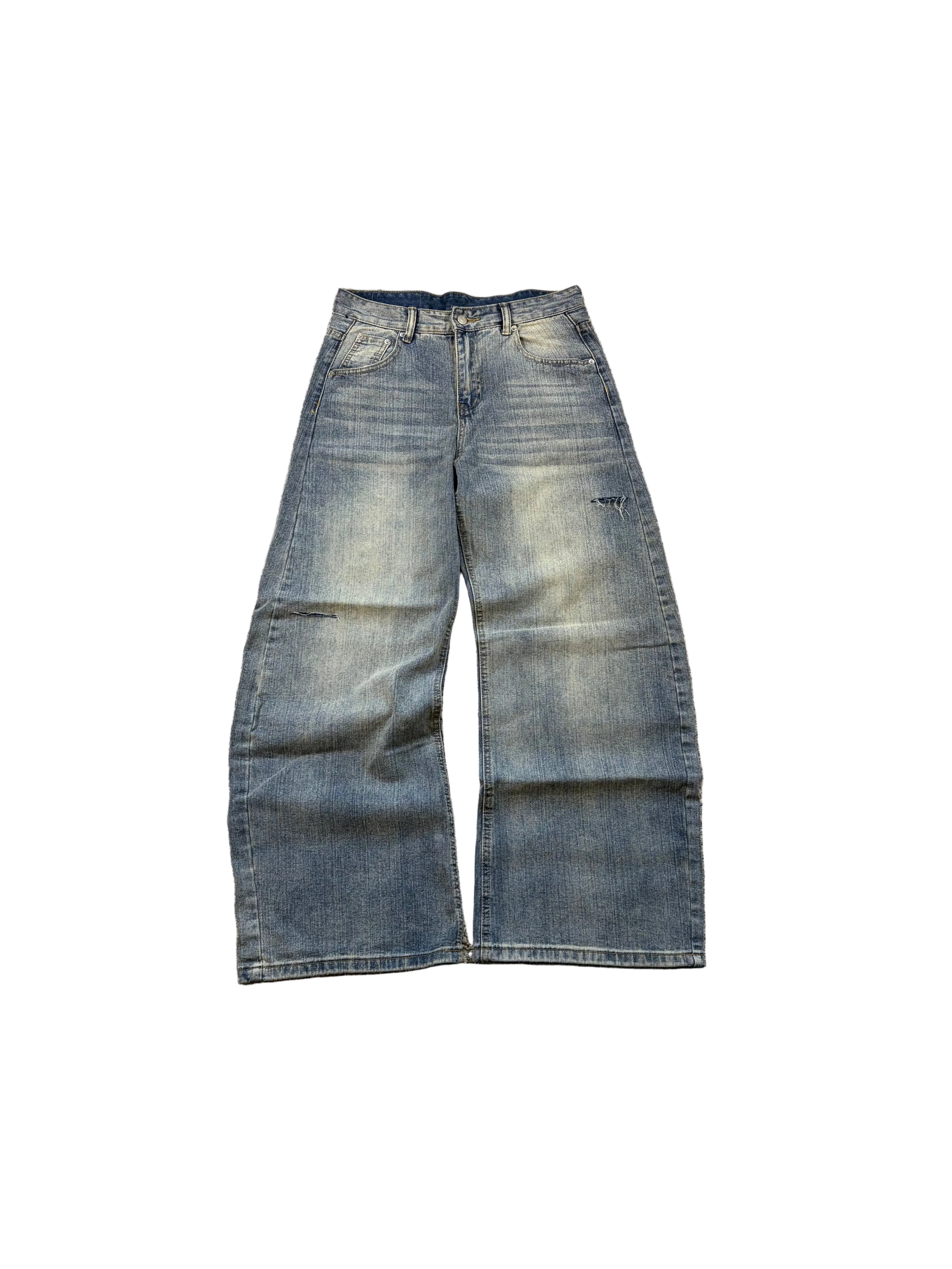 Vintage blue ripped baggy ESSENTIAL jeans