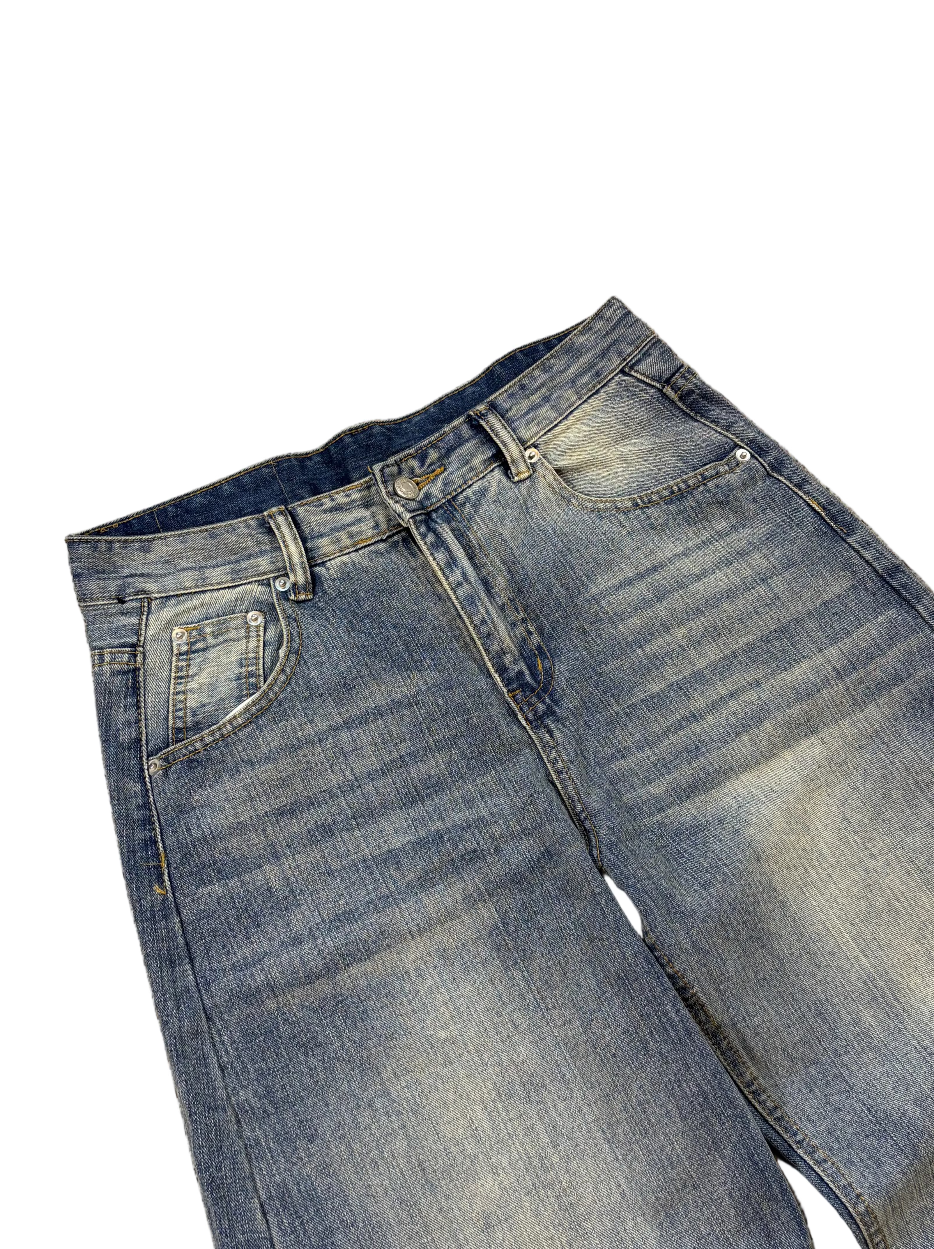 Vintage blue ripped baggy ESSENTIAL jeans