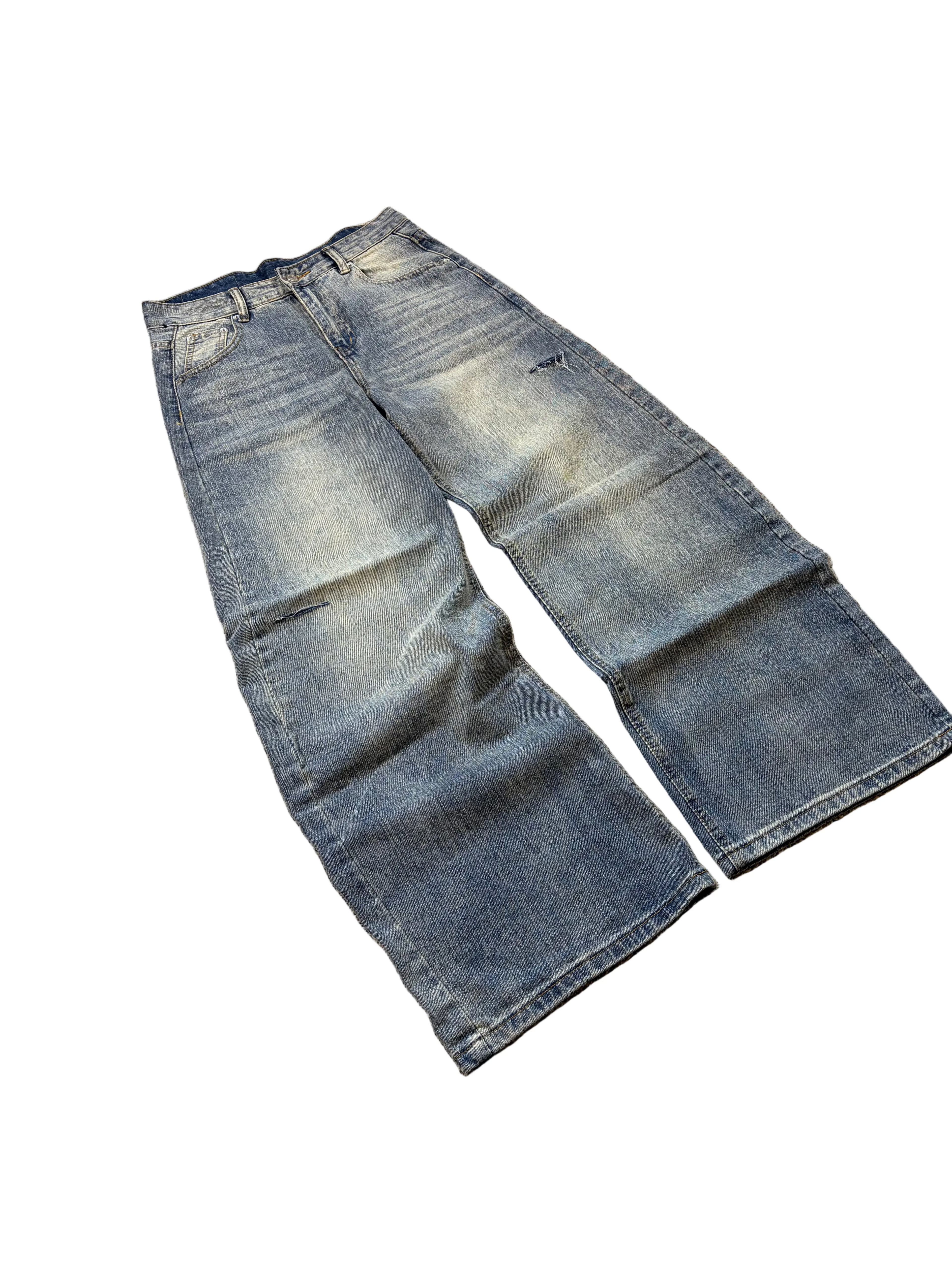 Vintage blue ripped baggy ESSENTIAL jeans