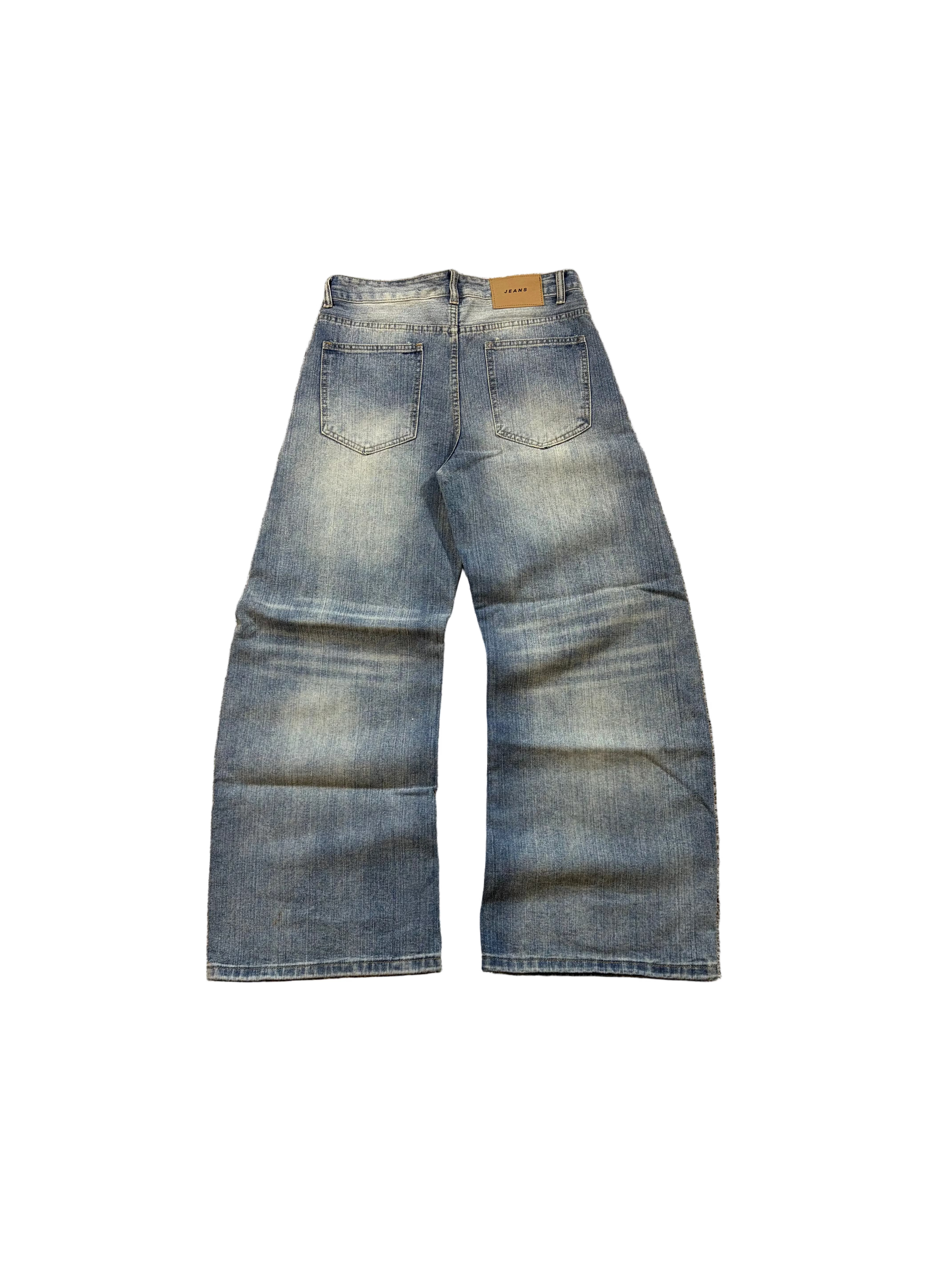 Vintage blue ripped baggy ESSENTIAL jeans